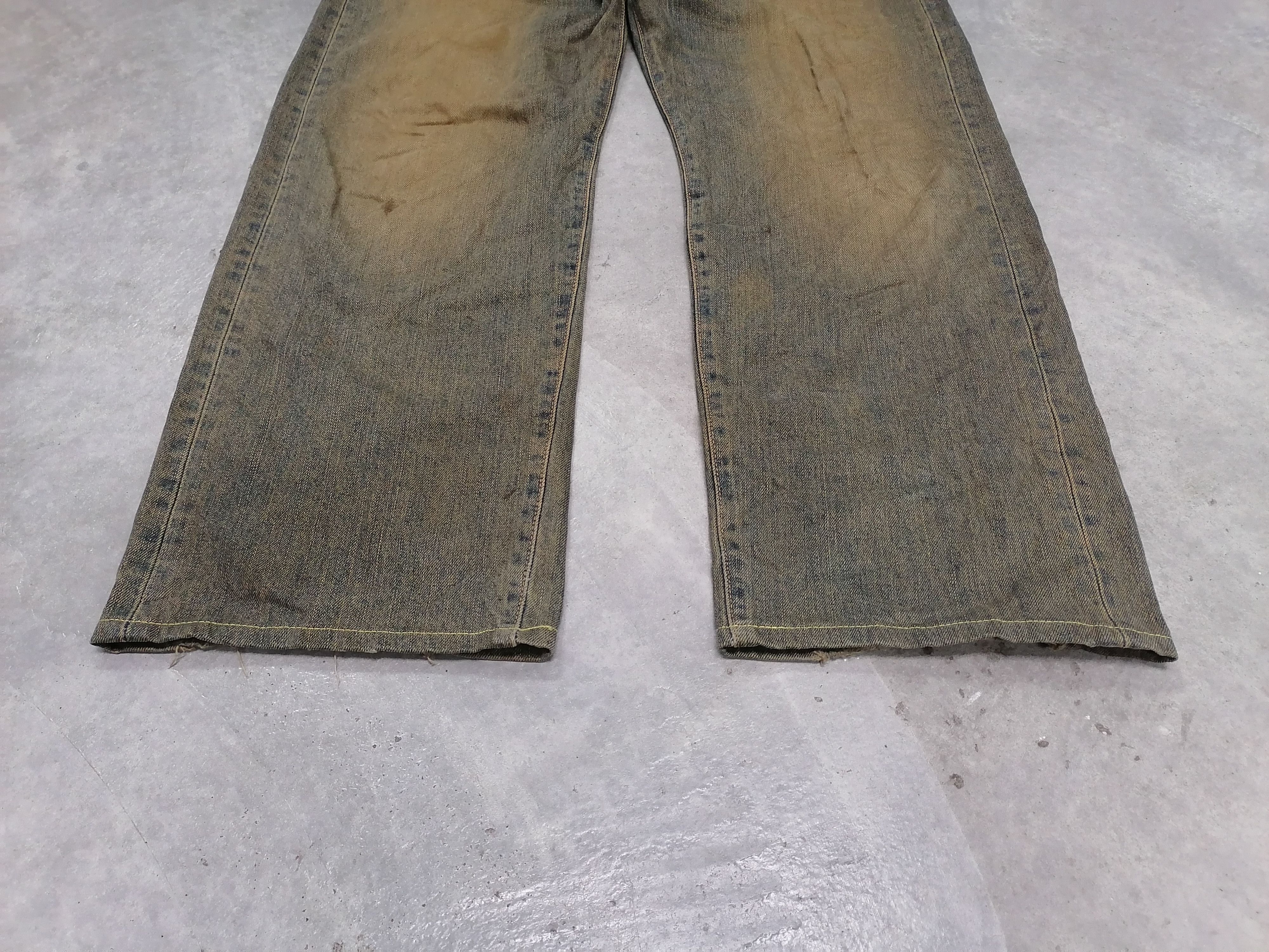 Japanese Brand × Vintage Sickkk🔥Edwin Super Rusty Baggy Distressed Denim Pants⚡⚡⚡ Size US 33 - 3 Thumbnail