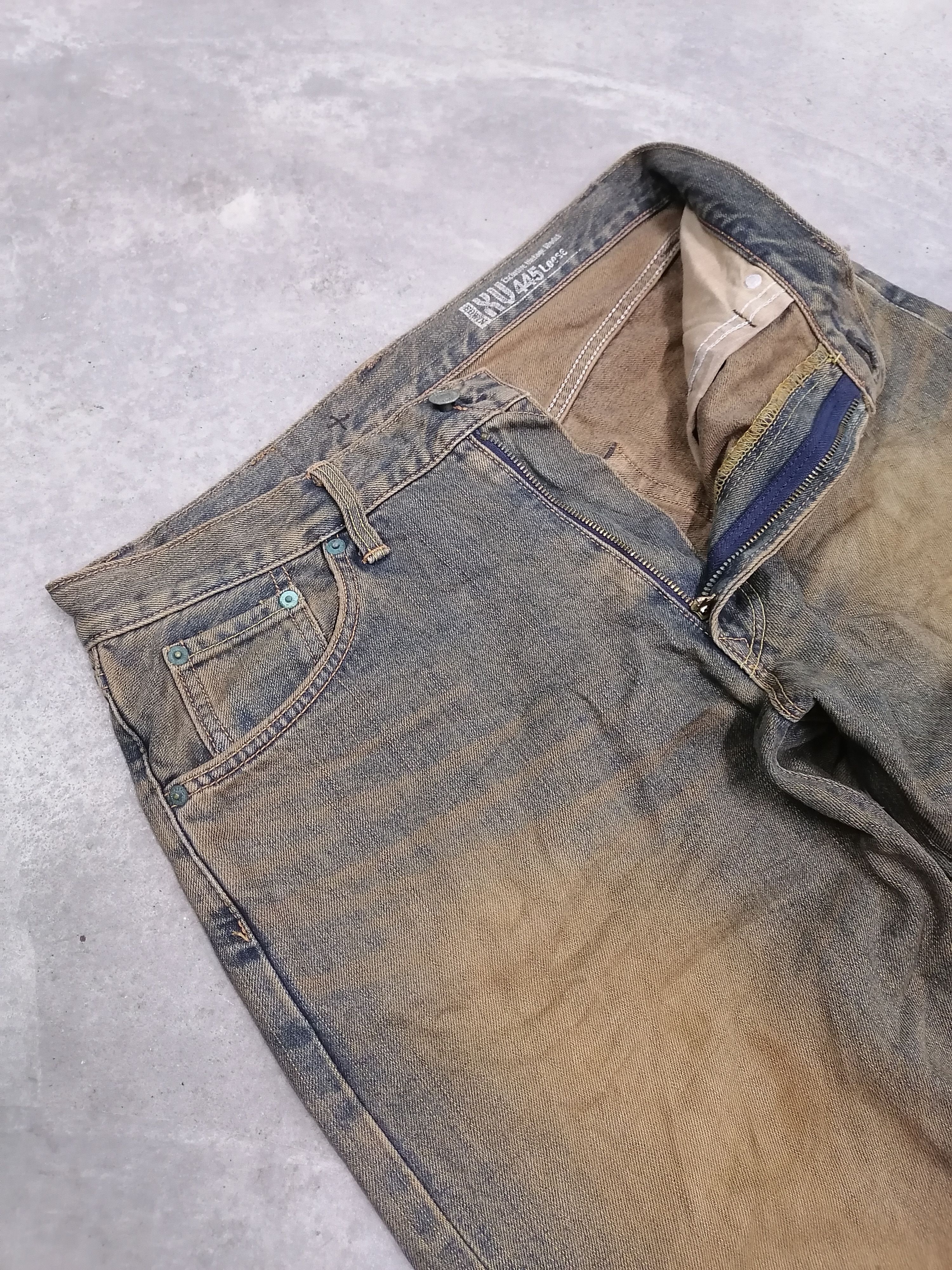 Japanese Brand × Vintage Sickkk🔥Edwin Super Rusty Baggy Distressed Denim Pants⚡⚡⚡ Size US 33 - 5 Thumbnail