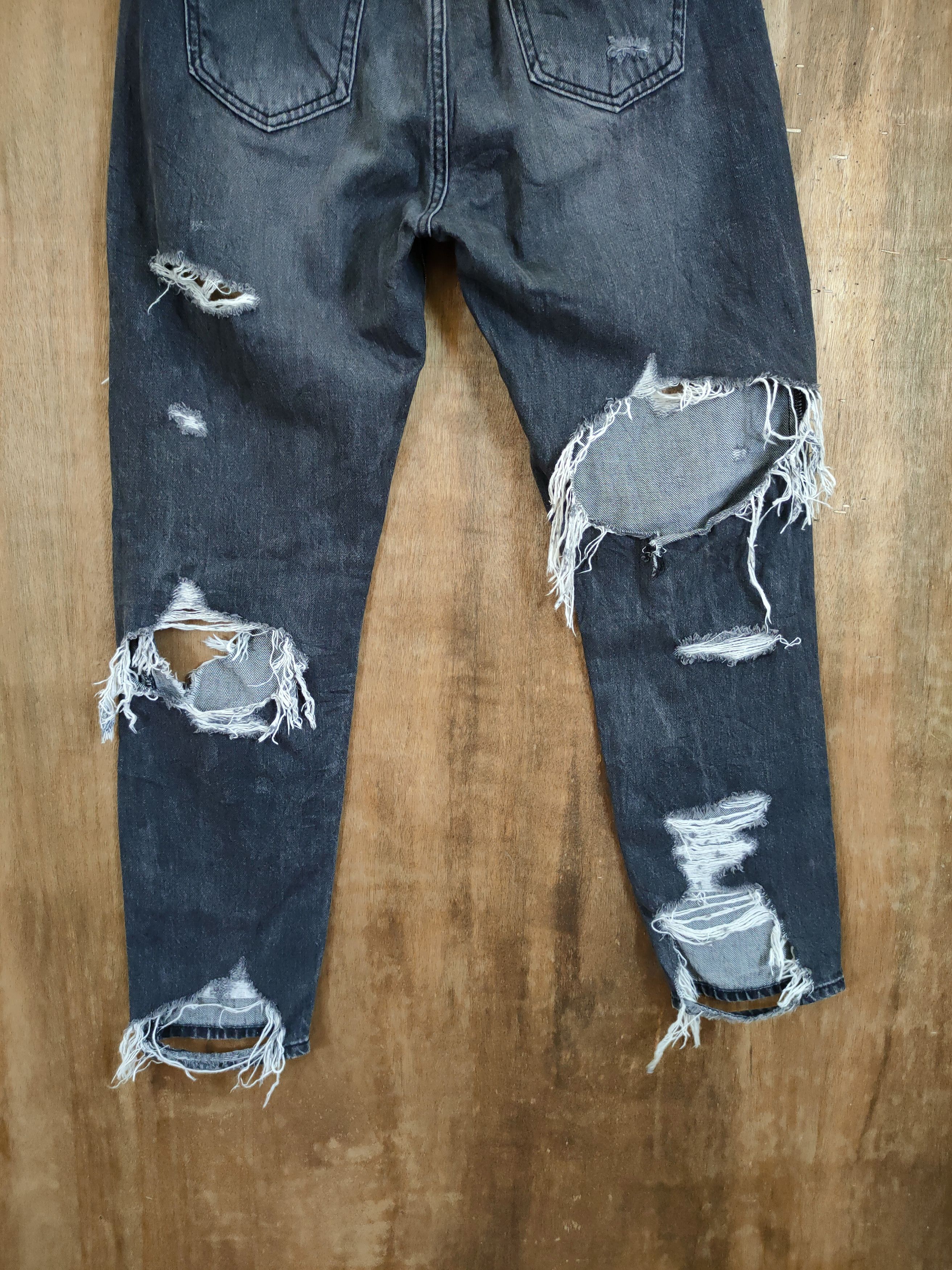 Japanese Brand D Rasvoa distressed denim streetwear punk #46-965 Size US 28 / EU 44 - 8 Thumbnail