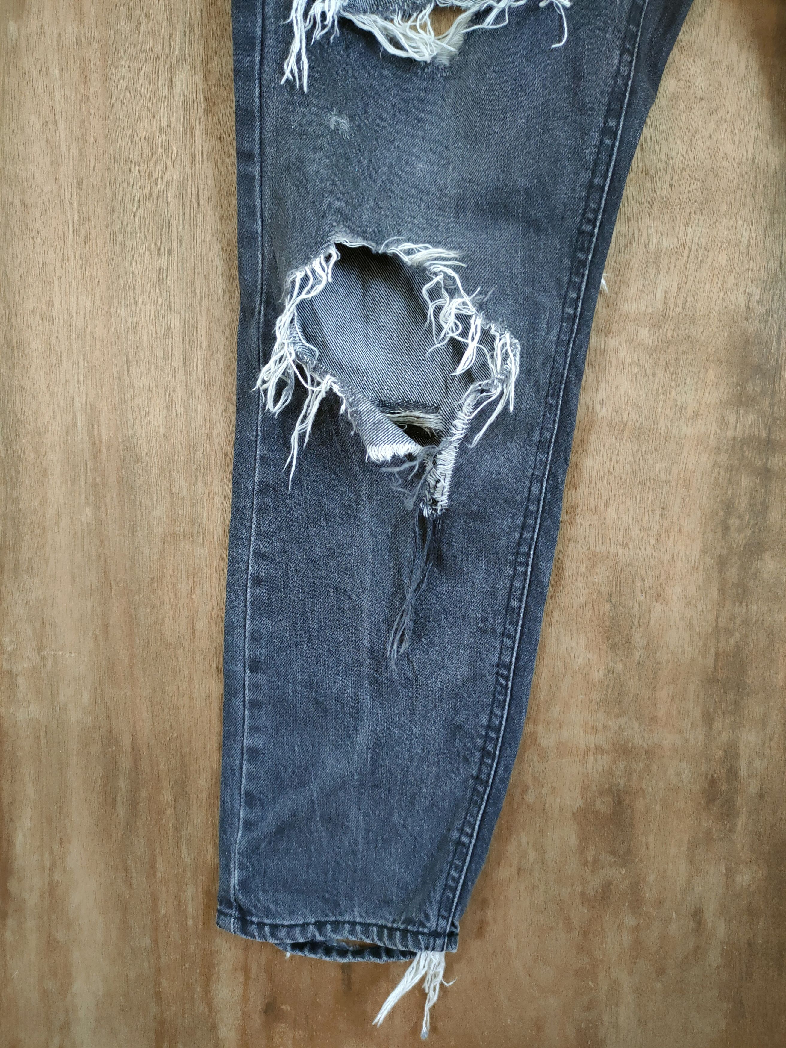 Japanese Brand D Rasvoa distressed denim streetwear punk #46-965 Size US 28 / EU 44 - 2 Thumbnail