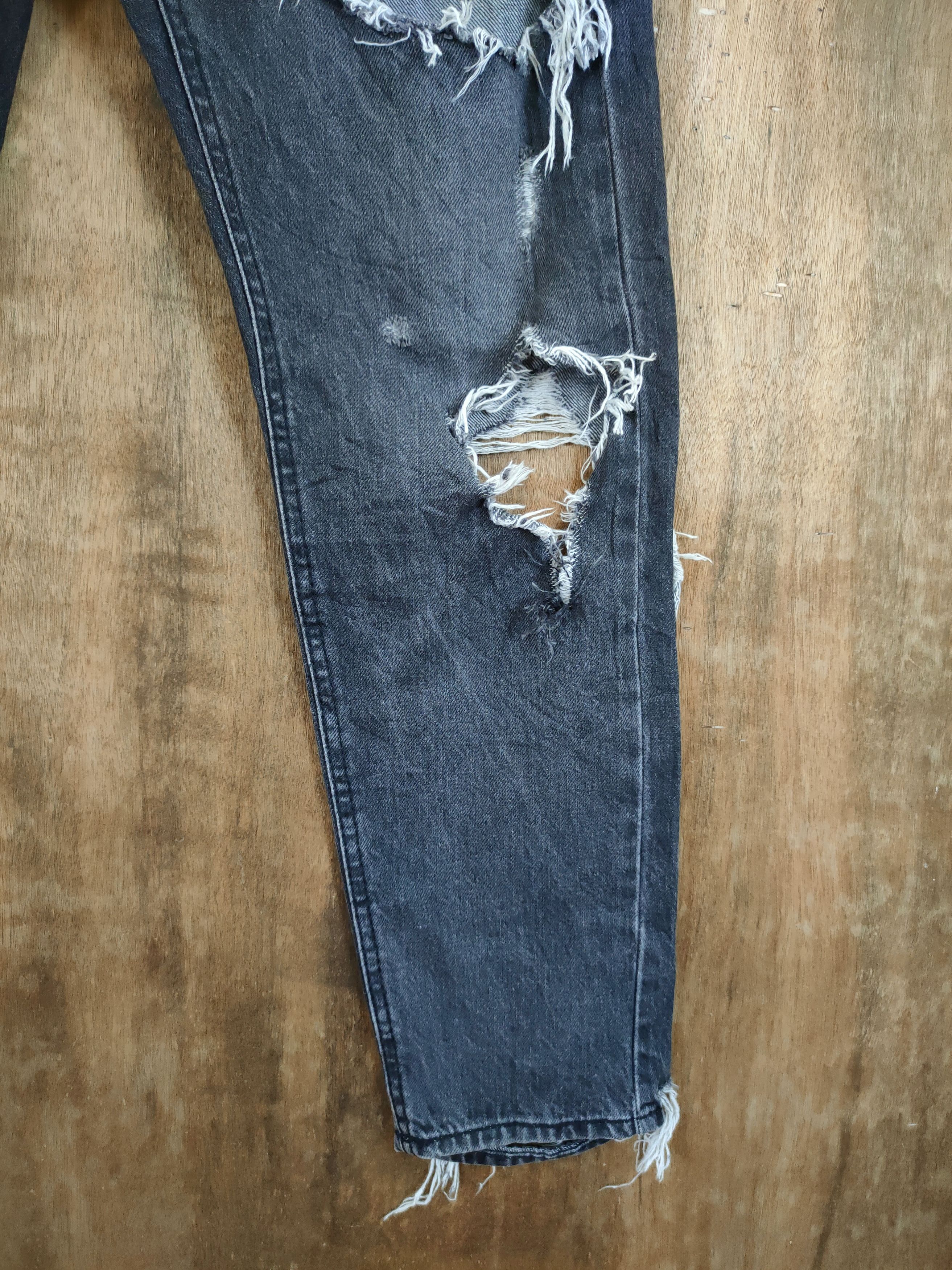 Japanese Brand D Rasvoa distressed denim streetwear punk #46-965 Size US 28 / EU 44 - 3 Thumbnail