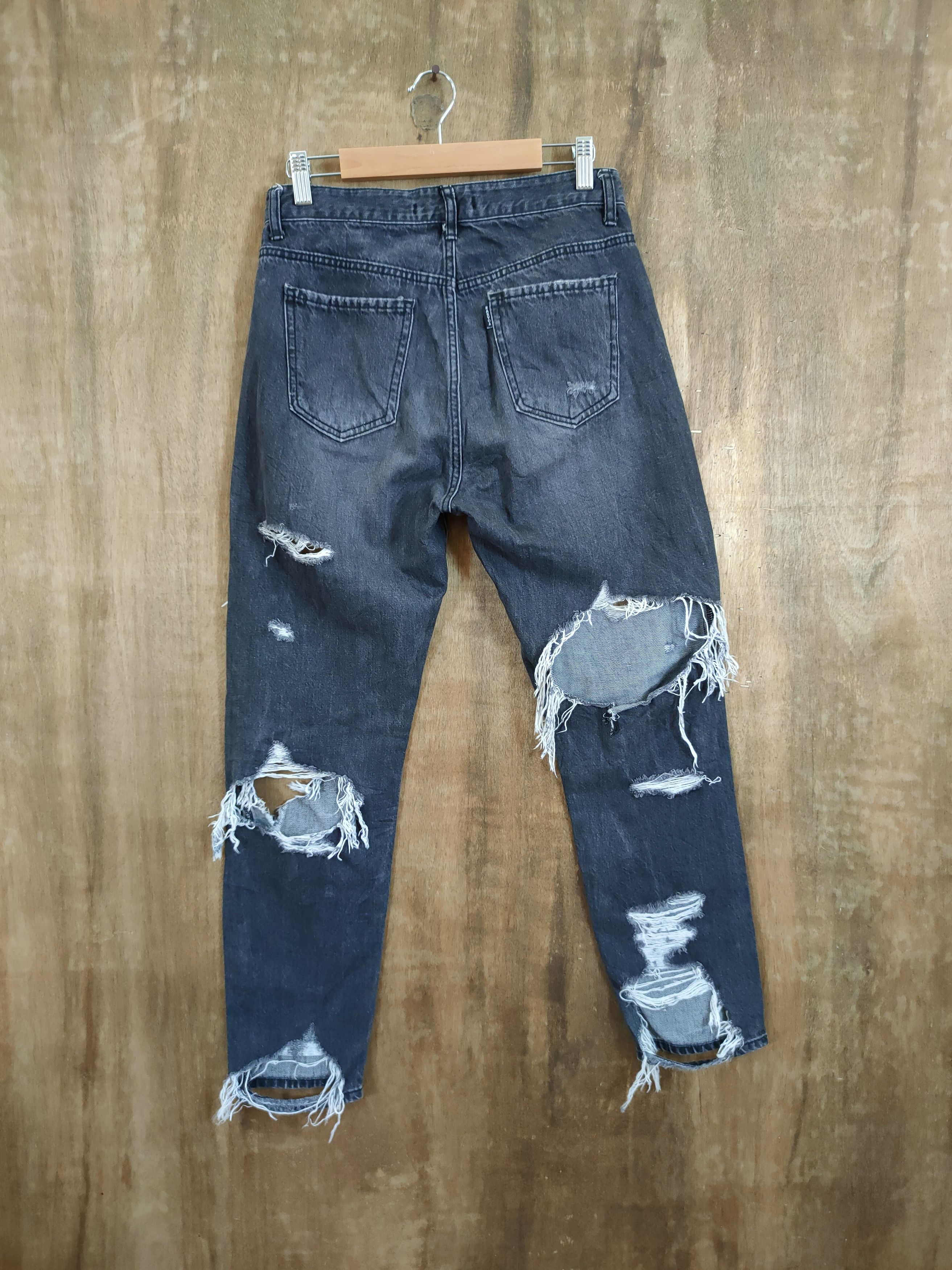 Japanese Brand D Rasvoa distressed denim streetwear punk #46-965 Size US 28 / EU 44 - 7 Thumbnail