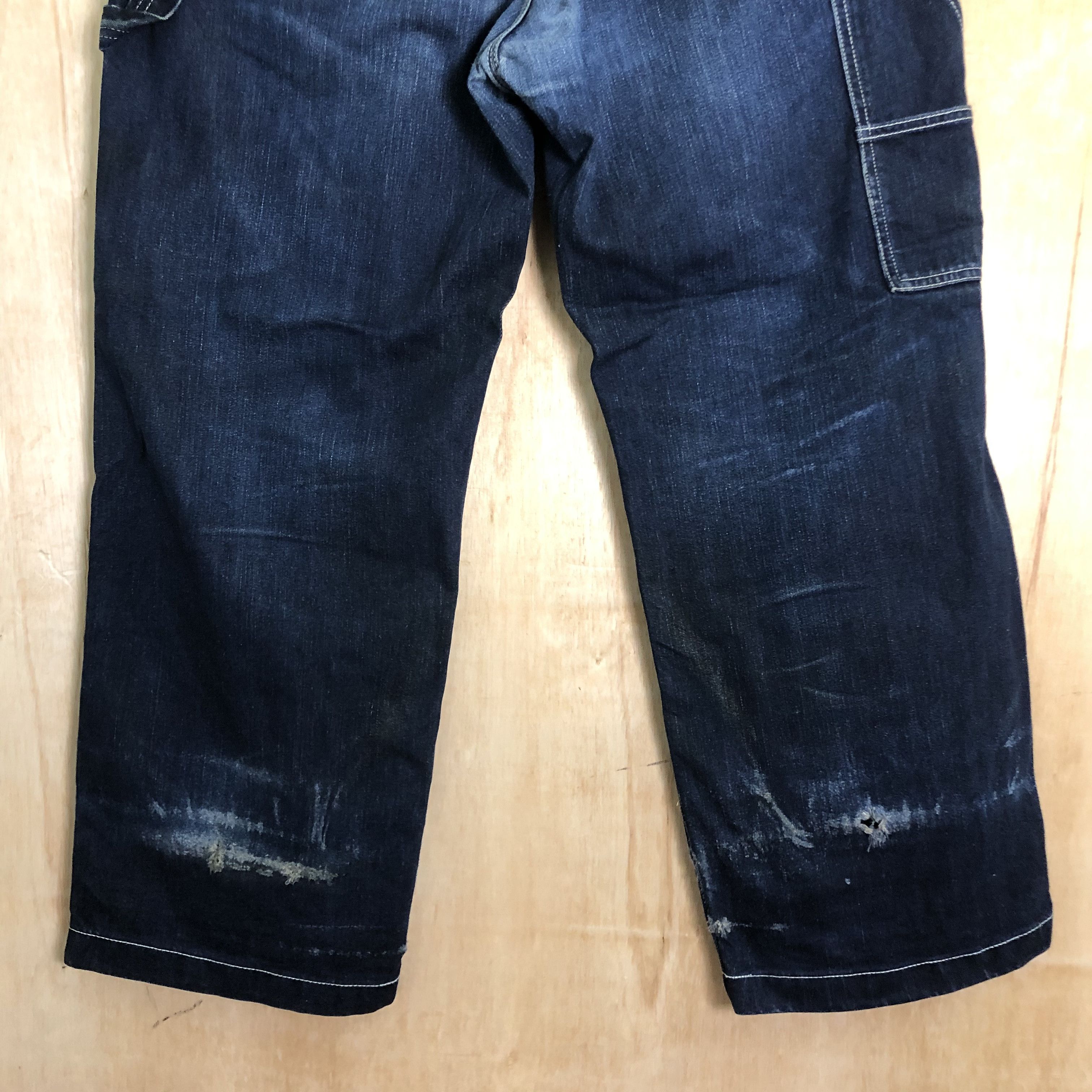 Japanese Brand DLL GU Blue japan distressed Denim jeans carpenter #c009DL Size US 36 / EU 52 - 8 Thumbnail