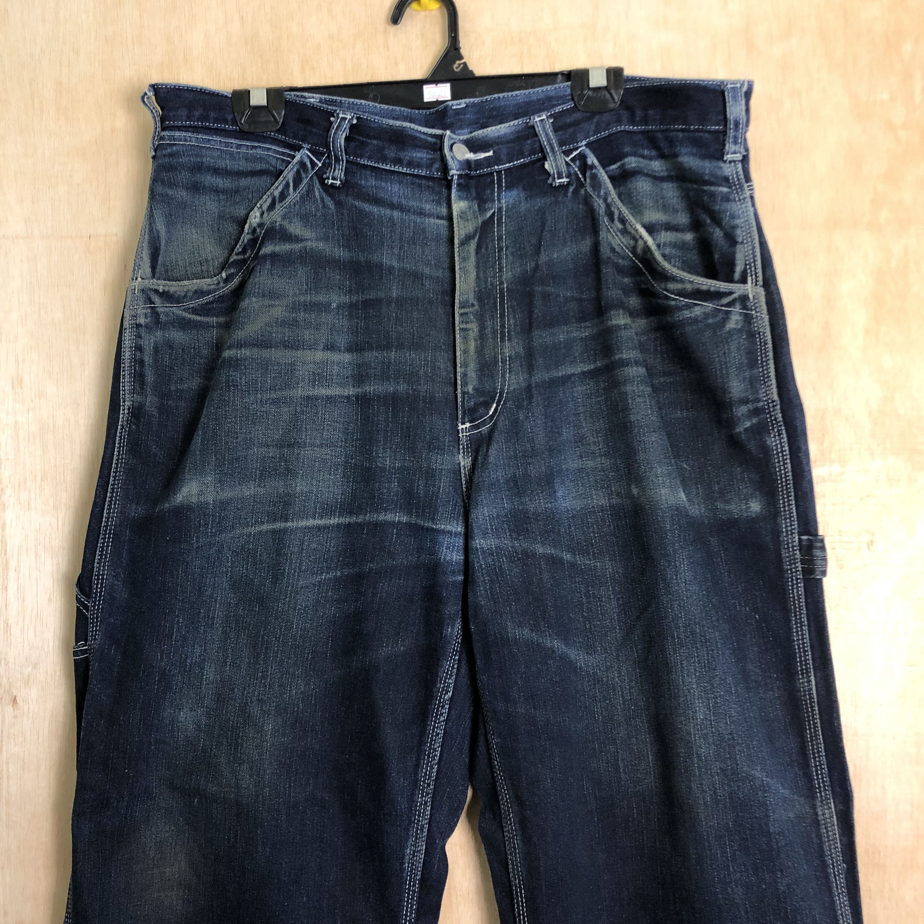 Japanese Brand DLL GU Blue japan distressed Denim jeans carpenter #c009DL Size US 36 / EU 52 - 2 Thumbnail