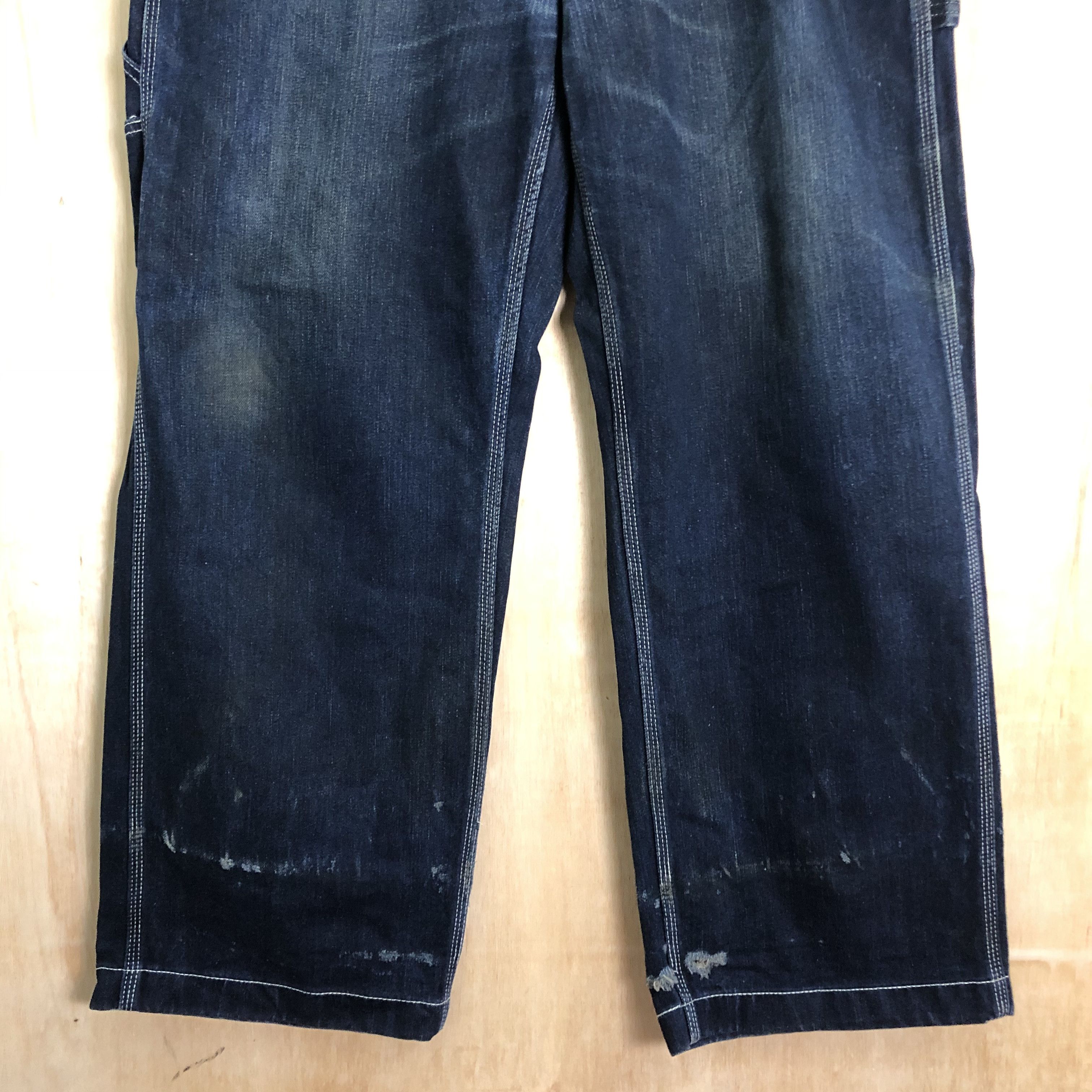 Japanese Brand DLL GU Blue japan distressed Denim jeans carpenter #c009DL Size US 36 / EU 52 - 3 Thumbnail