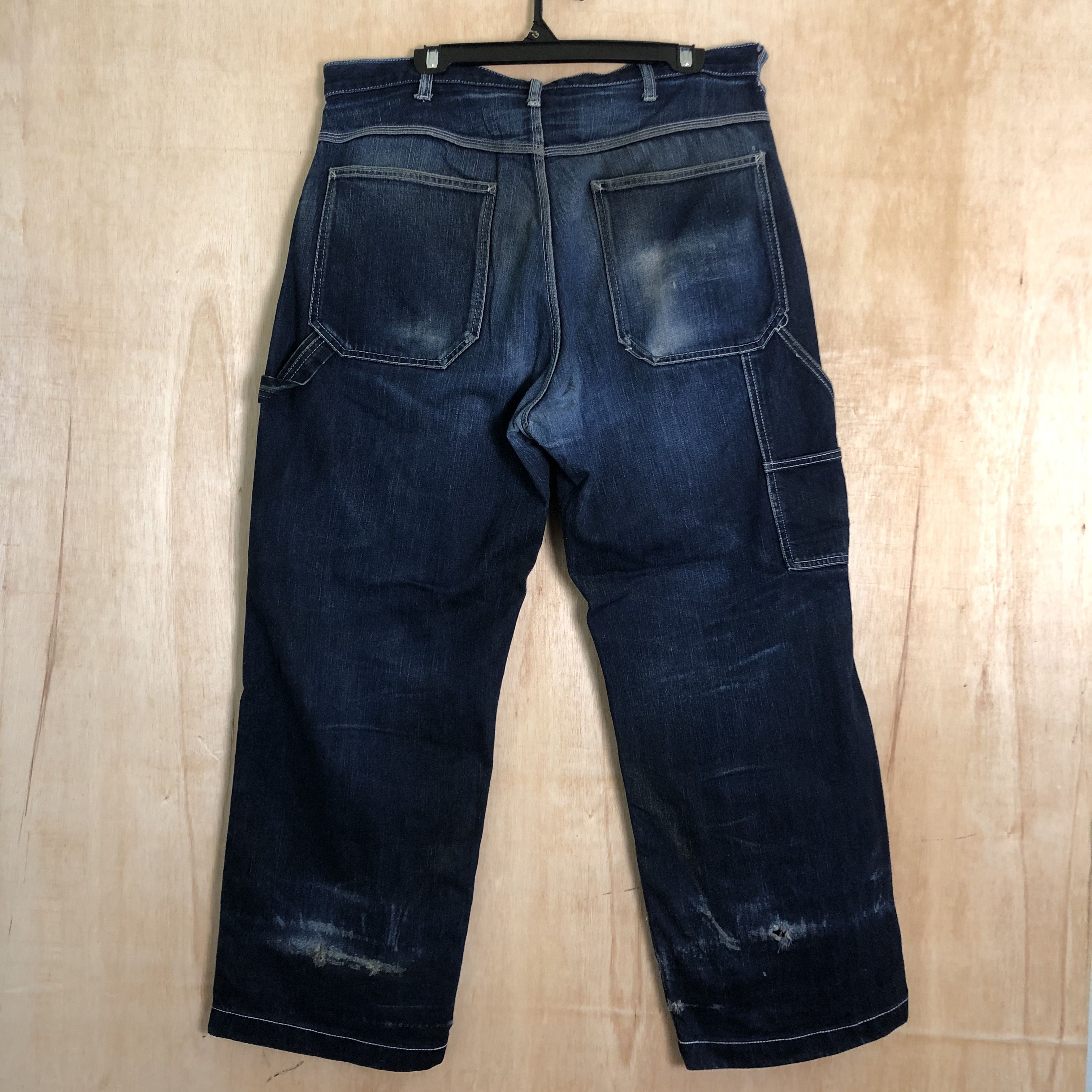 Japanese Brand DLL GU Blue japan distressed Denim jeans carpenter #c009DL Size US 36 / EU 52 - 6 Thumbnail