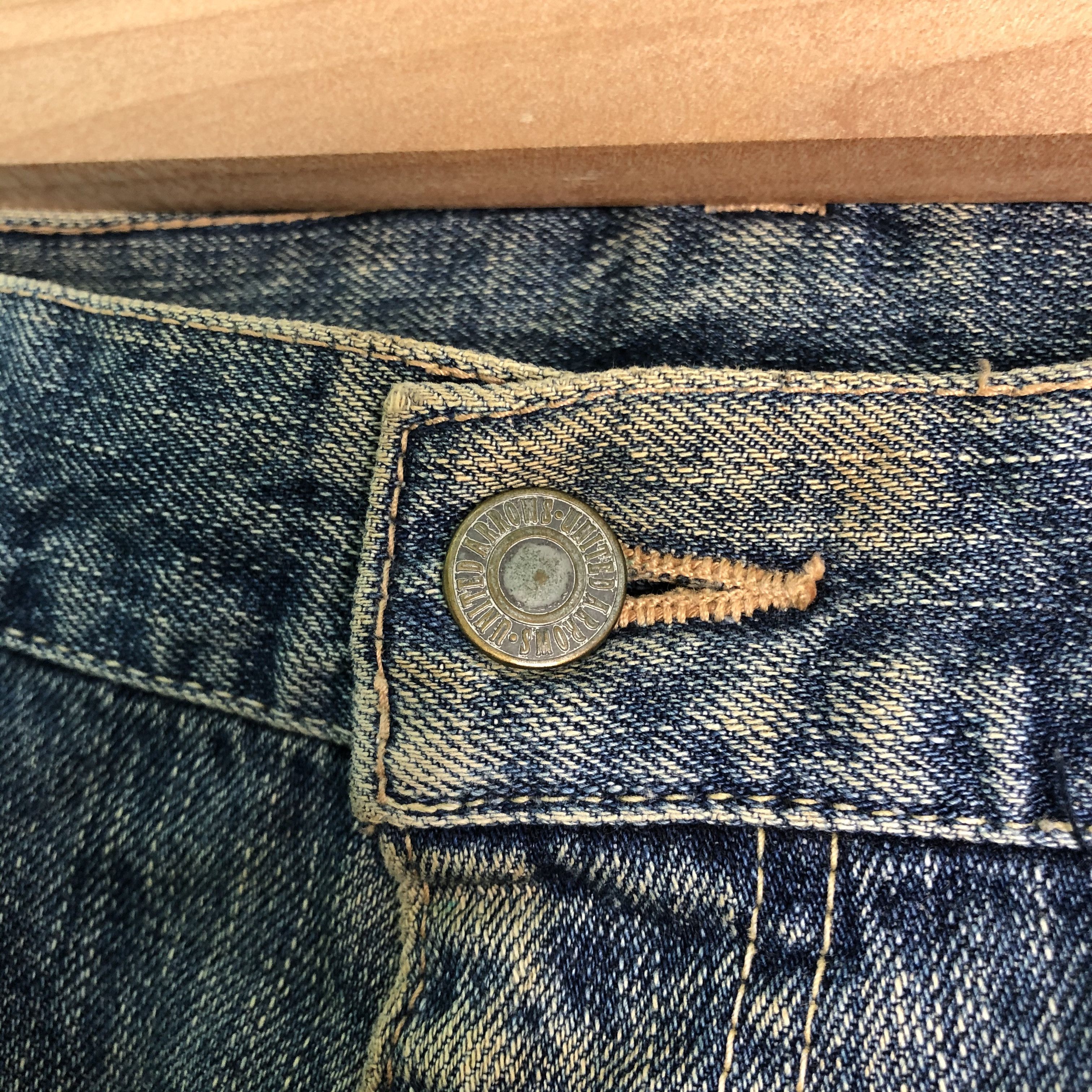United Arrows DLL United Arrow Japan Blue distressed Denim Pants #c085 Size US 35 - 4 Thumbnail