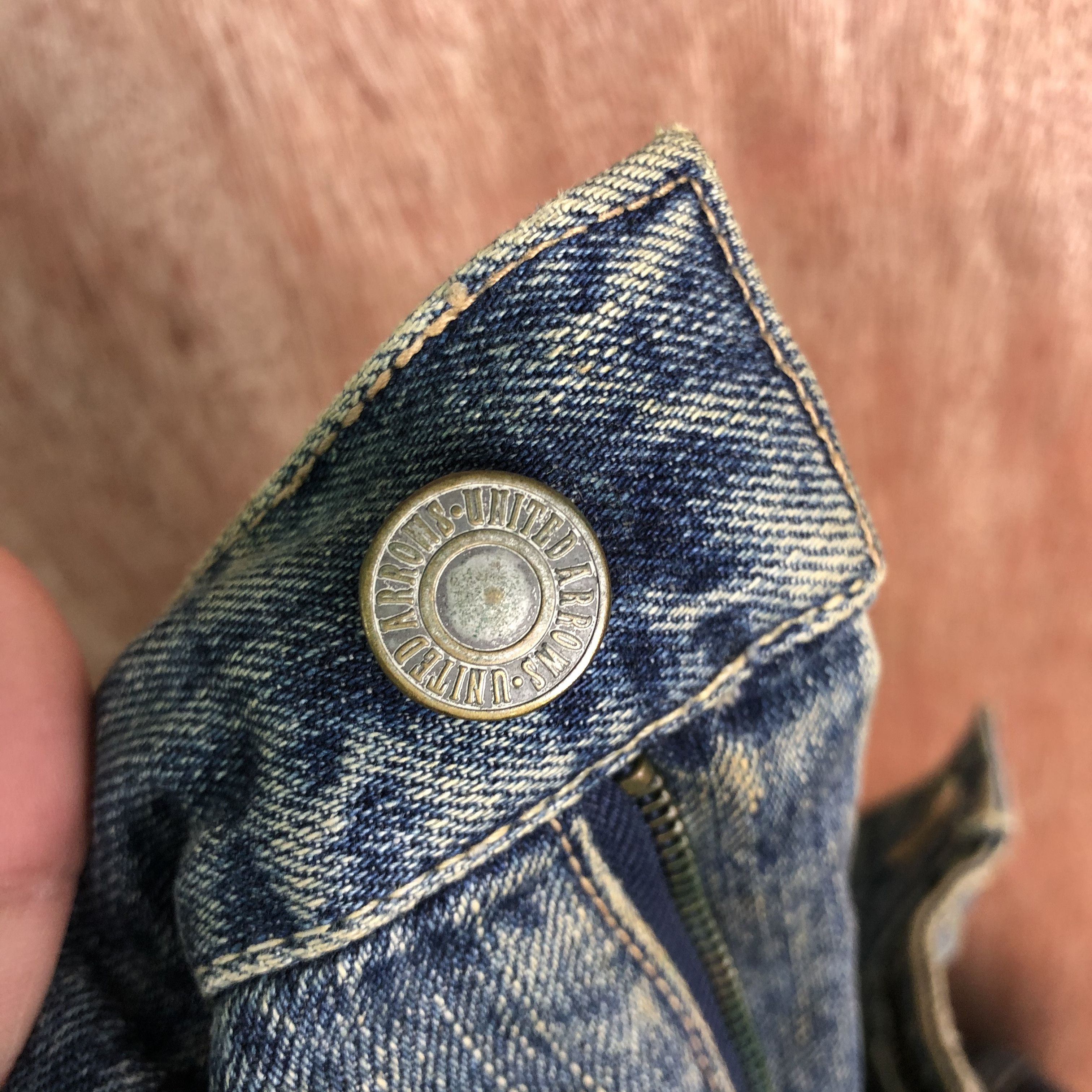 United Arrows DLL United Arrow Japan Blue distressed Denim Pants #c085 Size US 35 - 12 Thumbnail