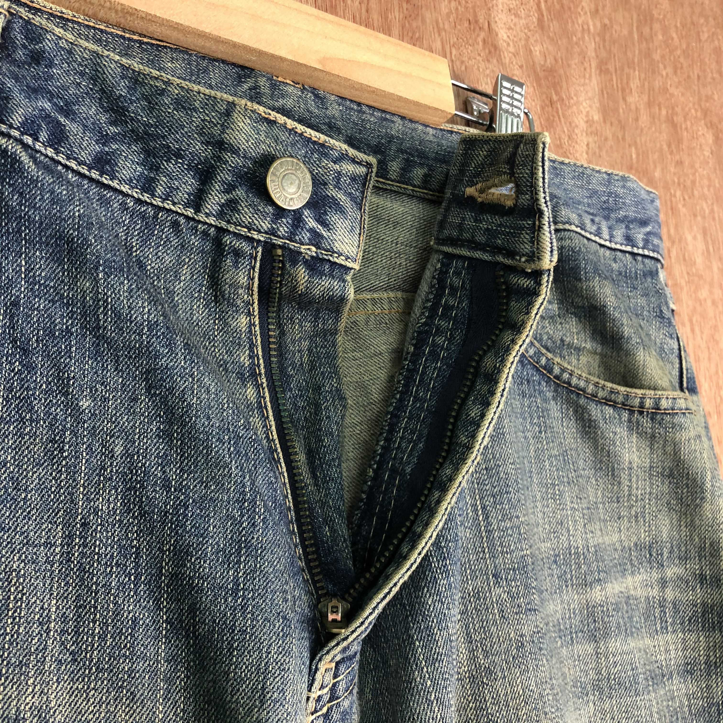 United Arrows DLL United Arrow Japan Blue distressed Denim Pants #c085 Size US 35 - 5 Thumbnail