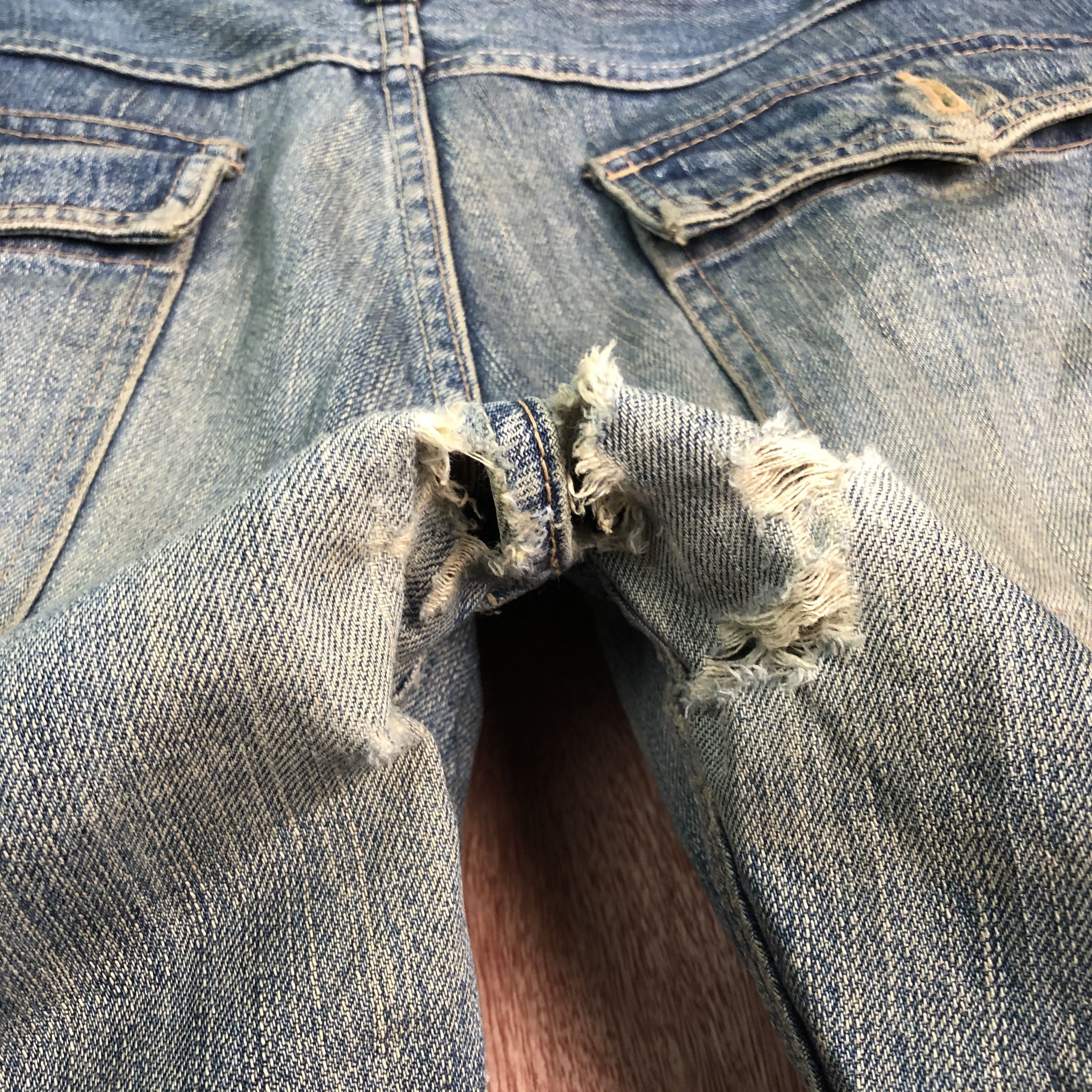 United Arrows DLL United Arrow Japan Blue distressed Denim Pants #c085 Size US 35 - 8 Thumbnail