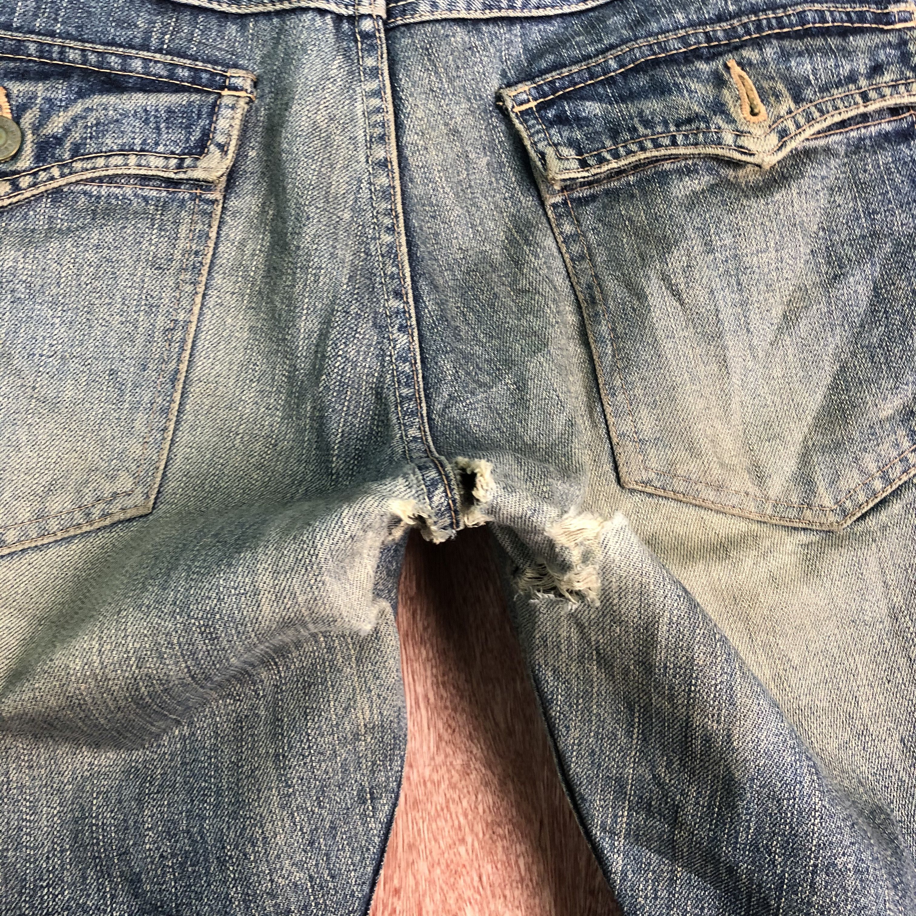 United Arrows DLL United Arrow Japan Blue distressed Denim Pants #c085 Size US 35 - 9 Thumbnail
