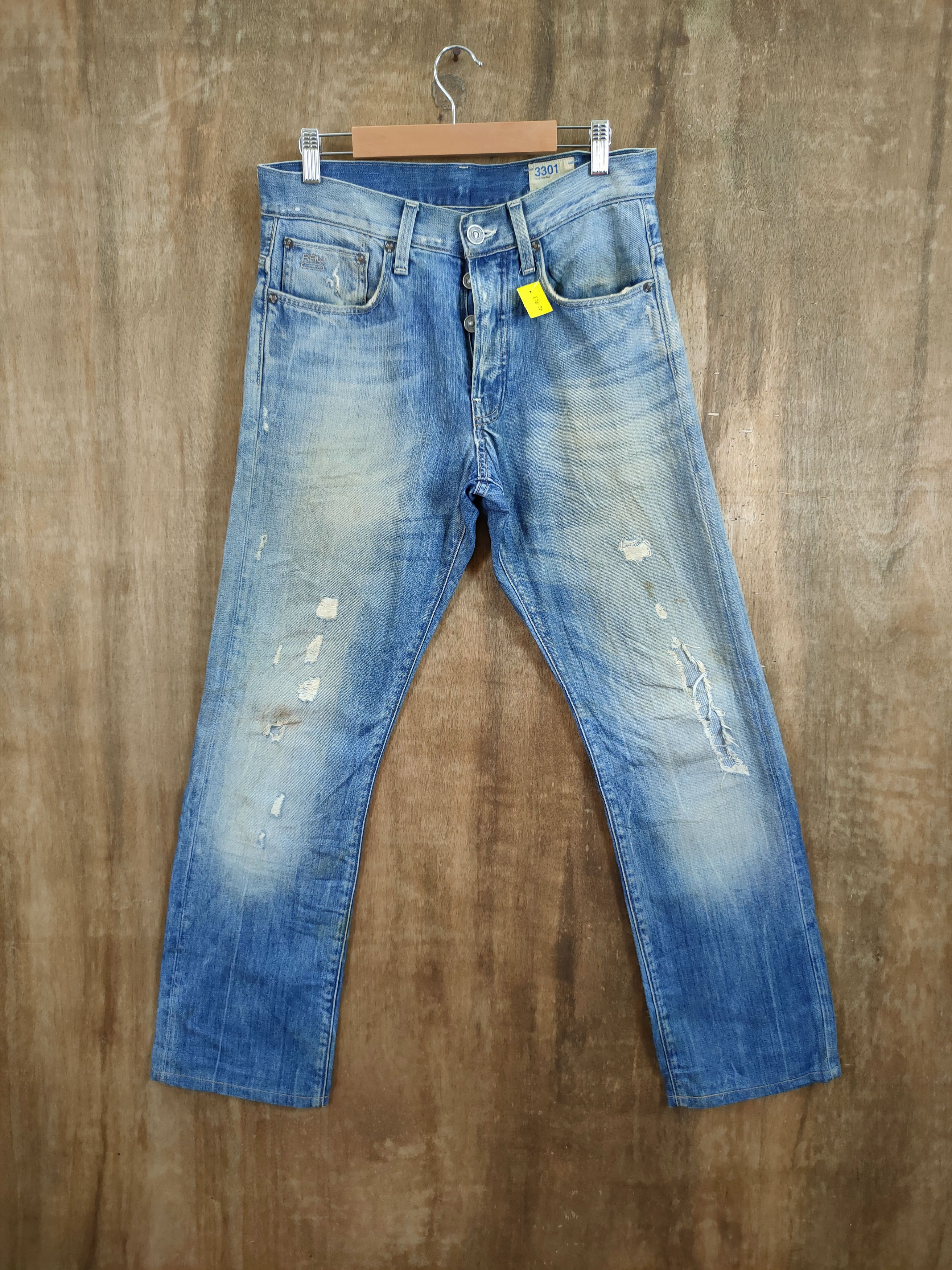 G-Star D Gstar Raw distressed denim streetwear jeans pants #46-963 Size US 30 / EU 46 - 1 Thumbnail