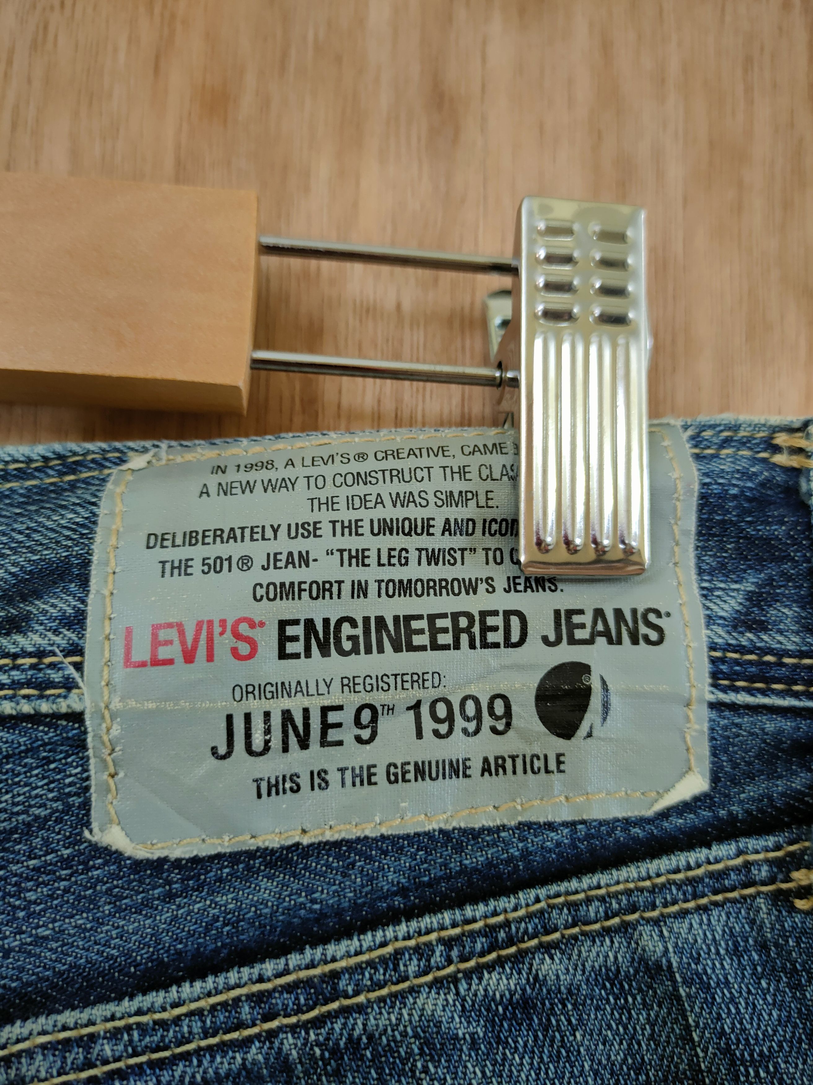 Levi's D levis engineered distressed denim jeans pants #46-822 Size US 31 - 12 Thumbnail