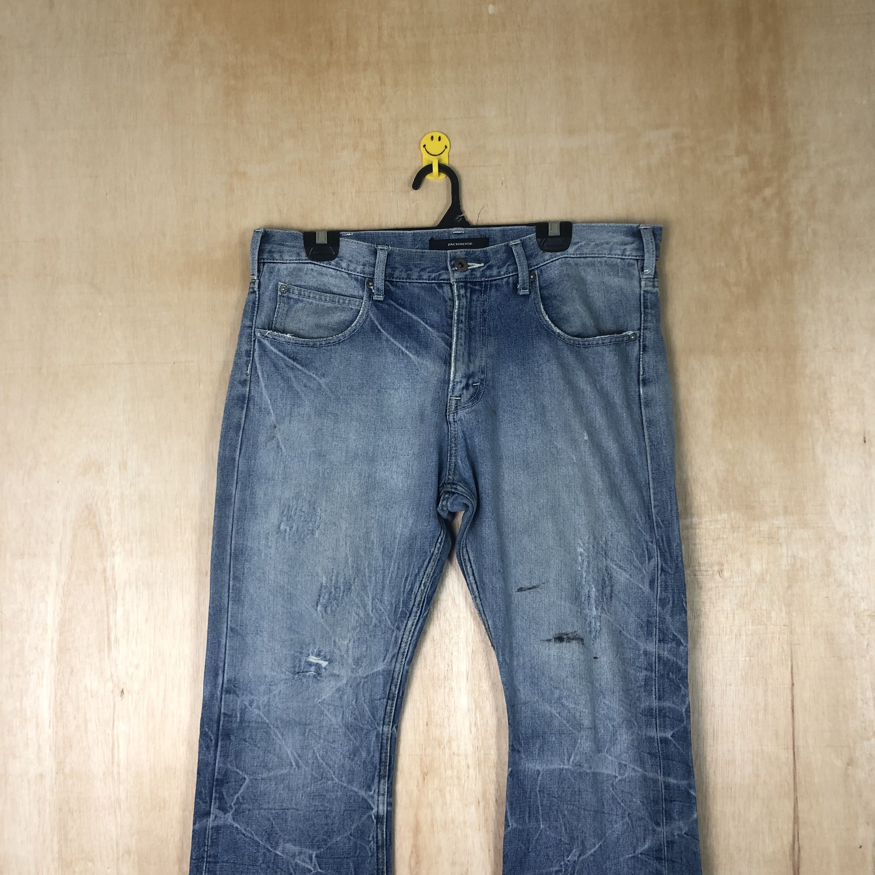 JACKROSE DLL Jack Rose Blue distressed Denim streetwear #C011 Size US 32 / EU 48 - 2 Thumbnail