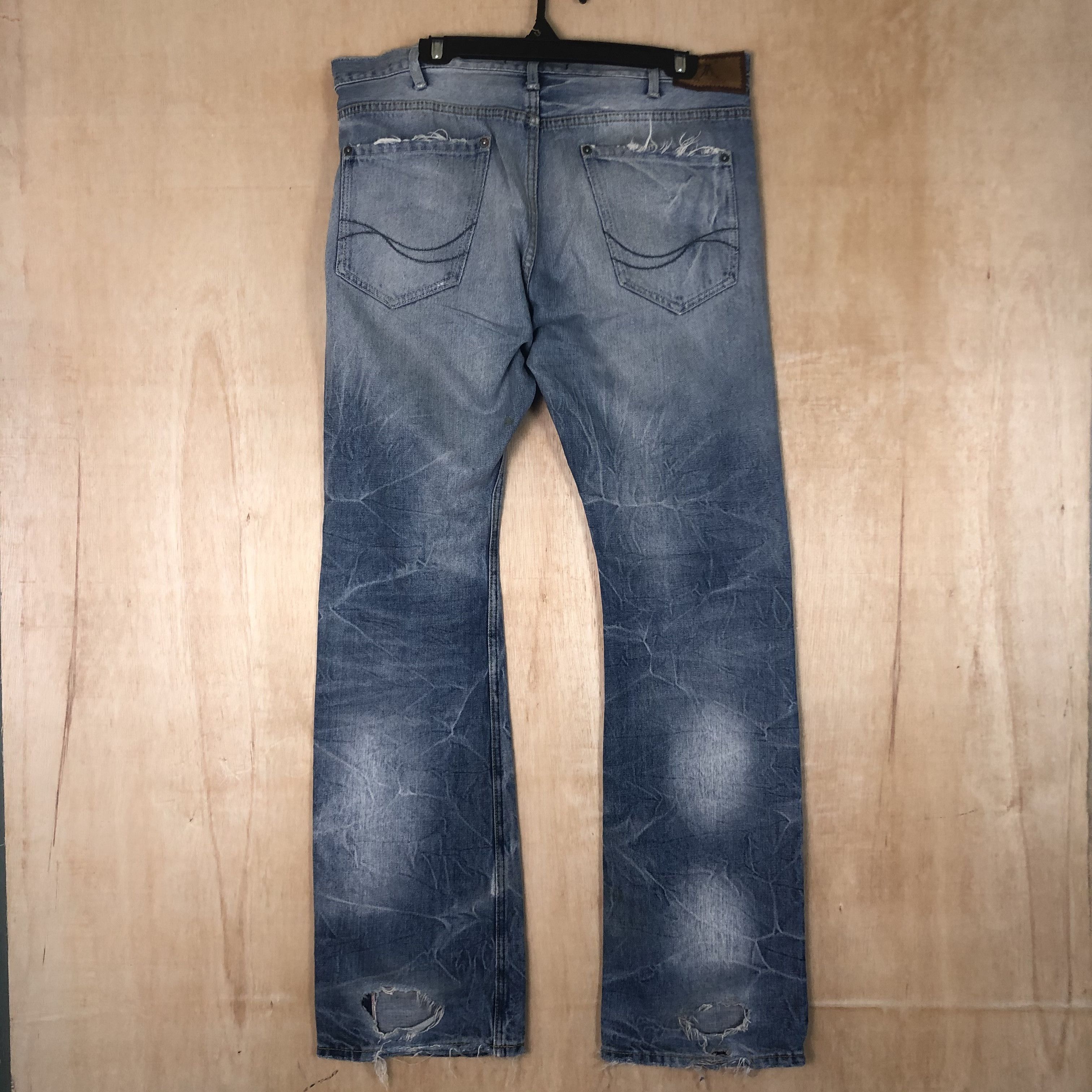 JACKROSE DLL Jack Rose Blue distressed Denim streetwear #C011 Size US 32 / EU 48 - 6 Thumbnail
