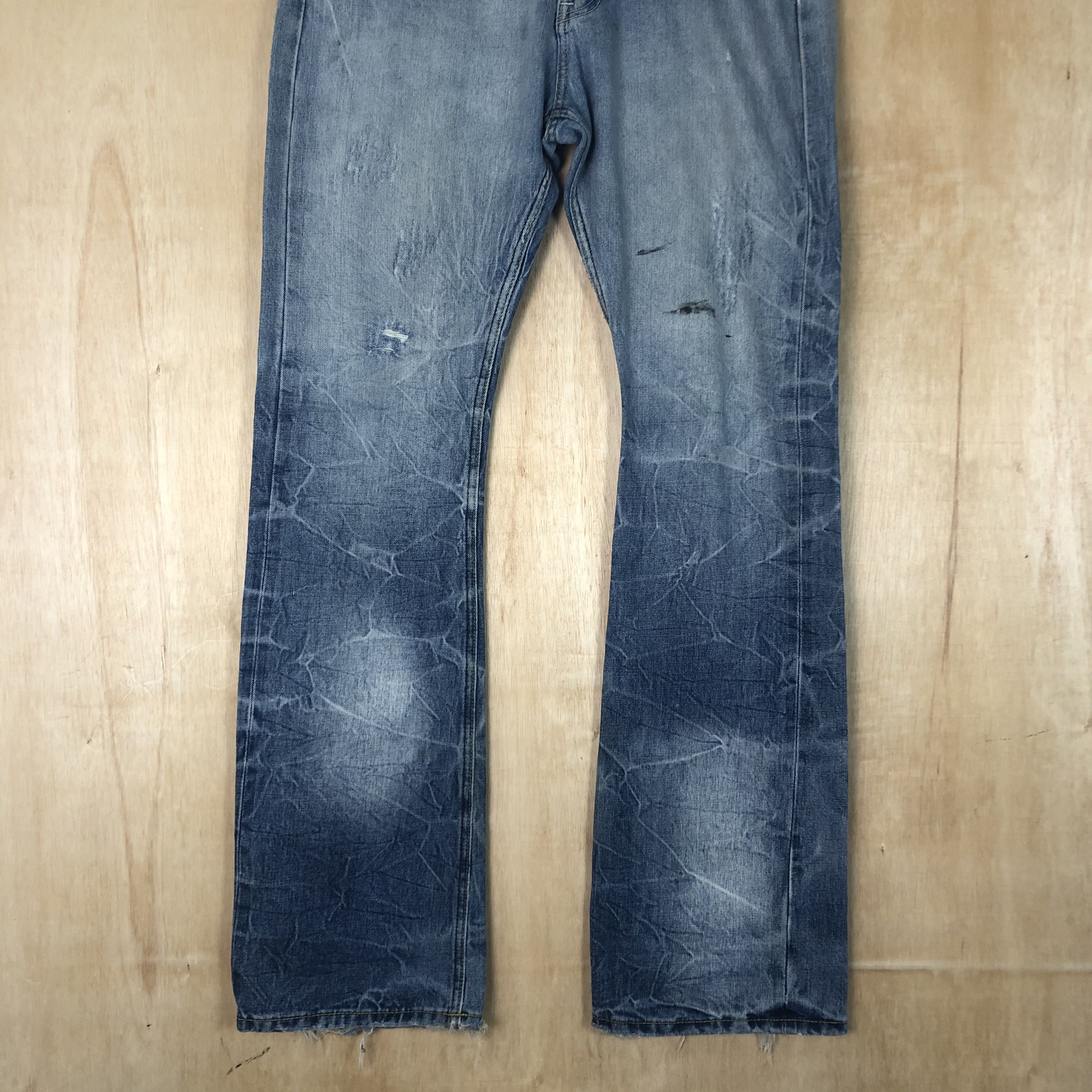 JACKROSE DLL Jack Rose Blue distressed Denim streetwear #C011 Size US 32 / EU 48 - 3 Thumbnail