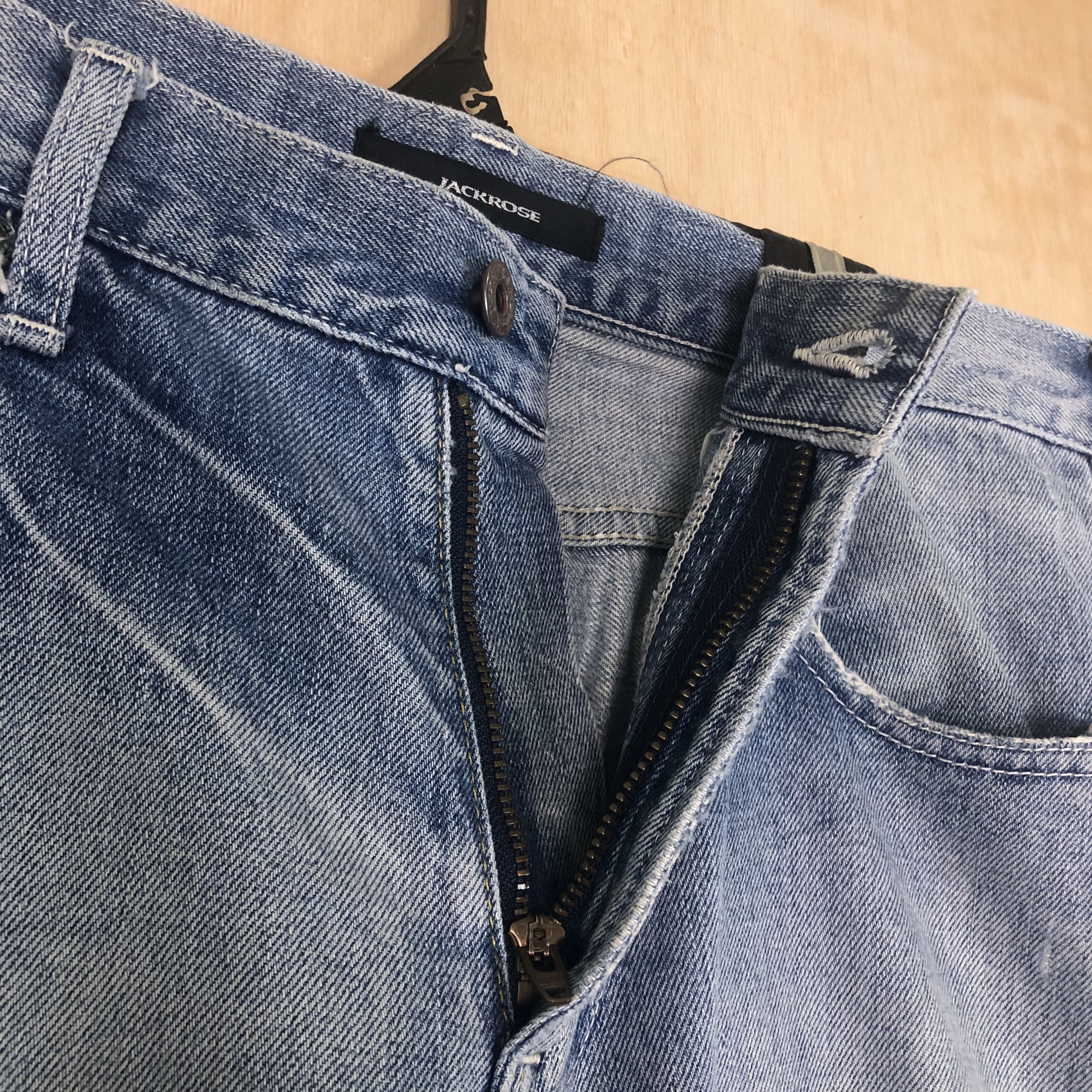 JACKROSE DLL Jack Rose Blue distressed Denim streetwear #C011 Size US 32 / EU 48 - 5 Thumbnail