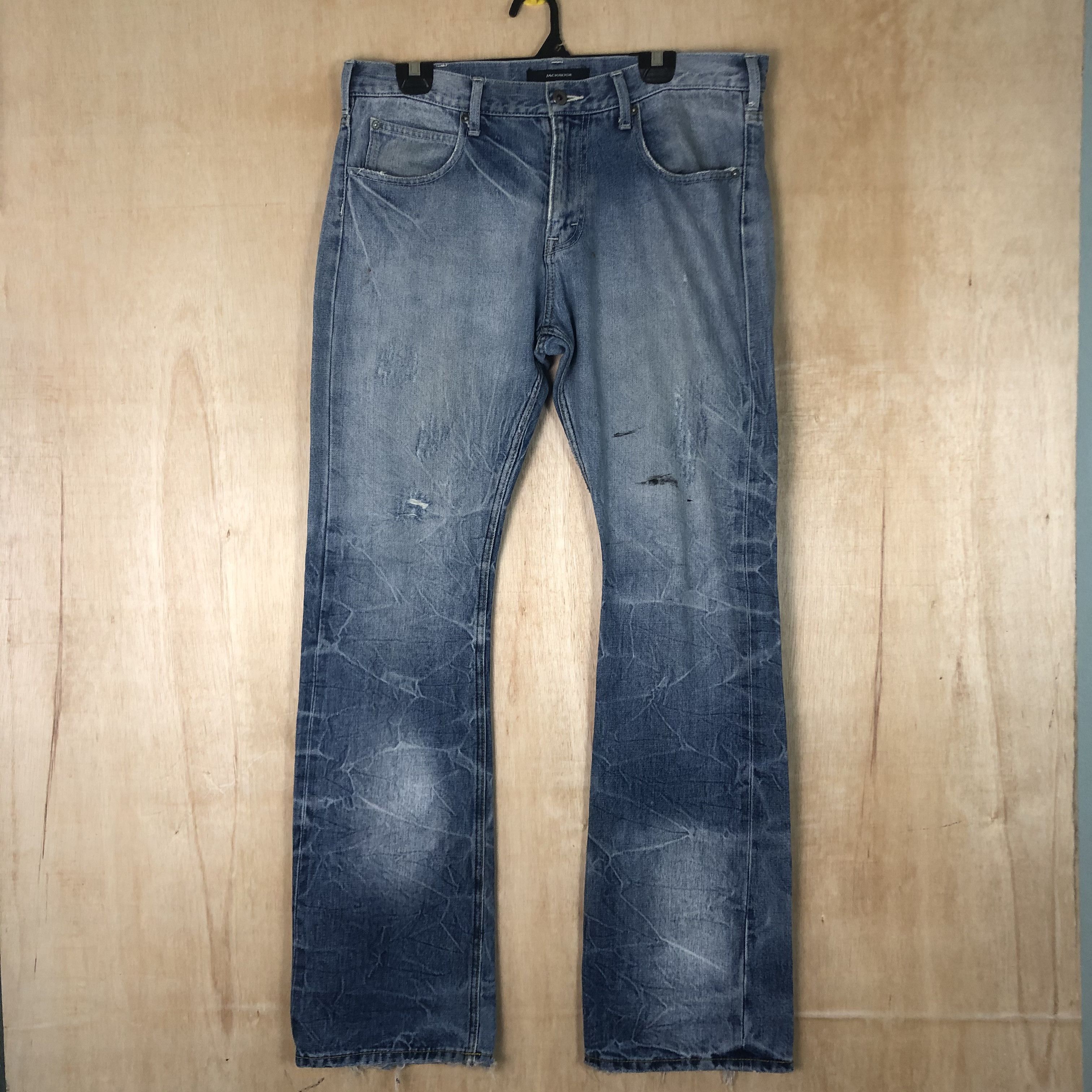 DLL Jack Rose Blue distressed Denim streetwear #C011