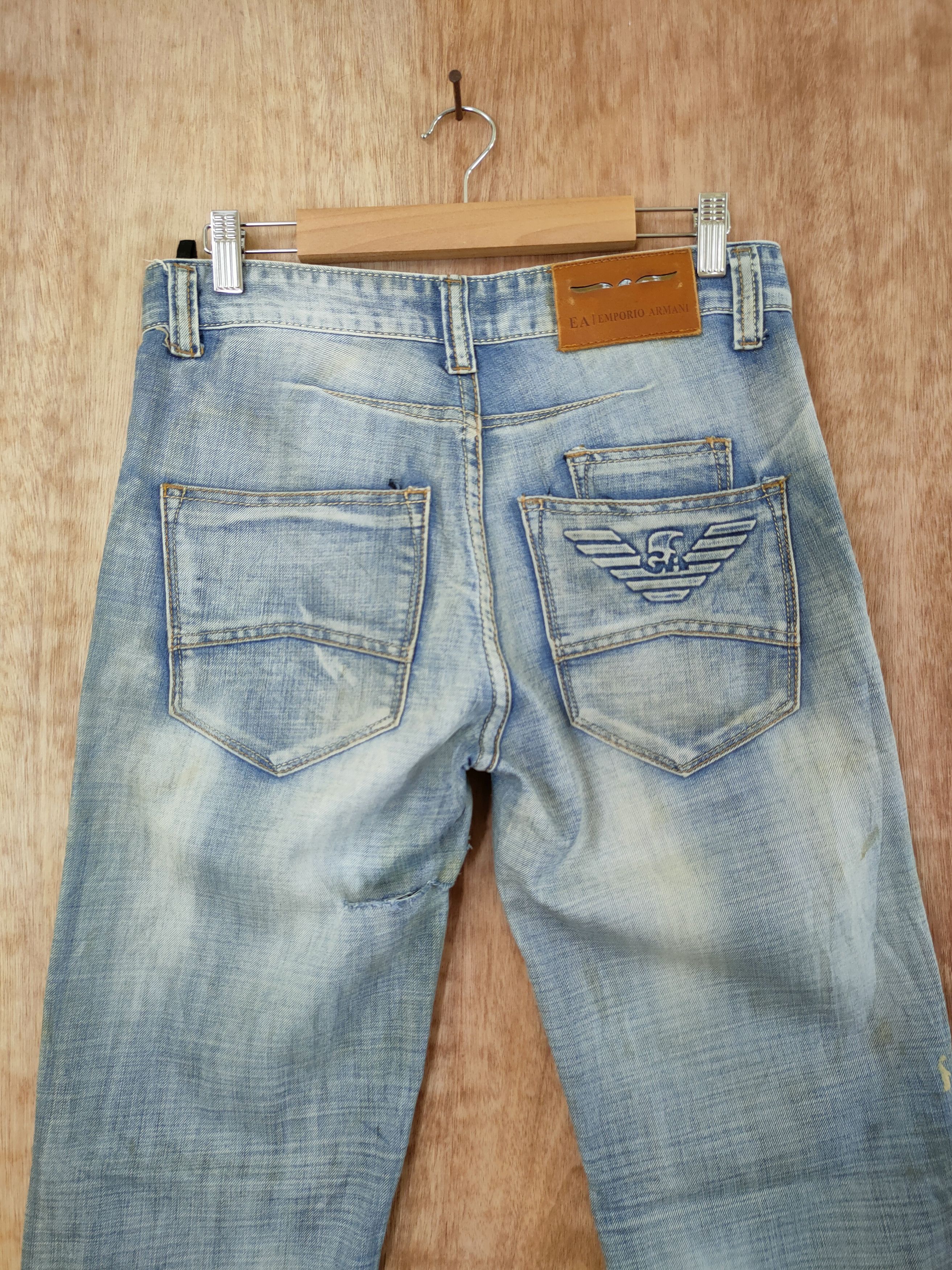 Emporio Armani Emporio Armani distressed denim streetwear pants #46-644 Size US 28 / EU 44 - 10 Thumbnail