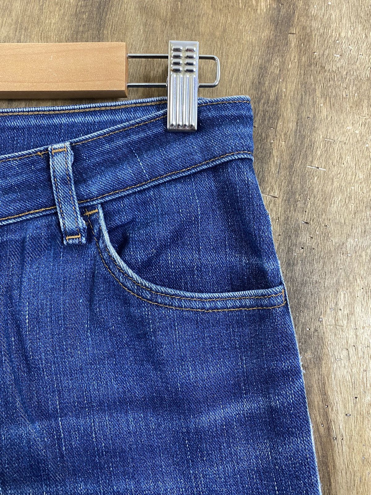 Edwin Something by Edwin Blue Distressed Denim Pants #B549 Size US 26 / EU 42 - 5 Thumbnail