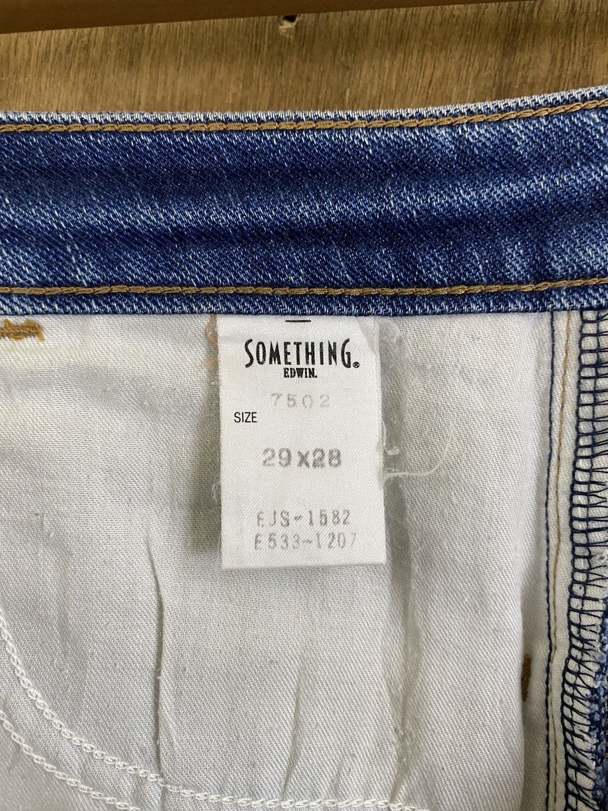 Edwin Something by Edwin Blue Distressed Denim Pants #B549 Size US 26 / EU 42 - 14 Thumbnail