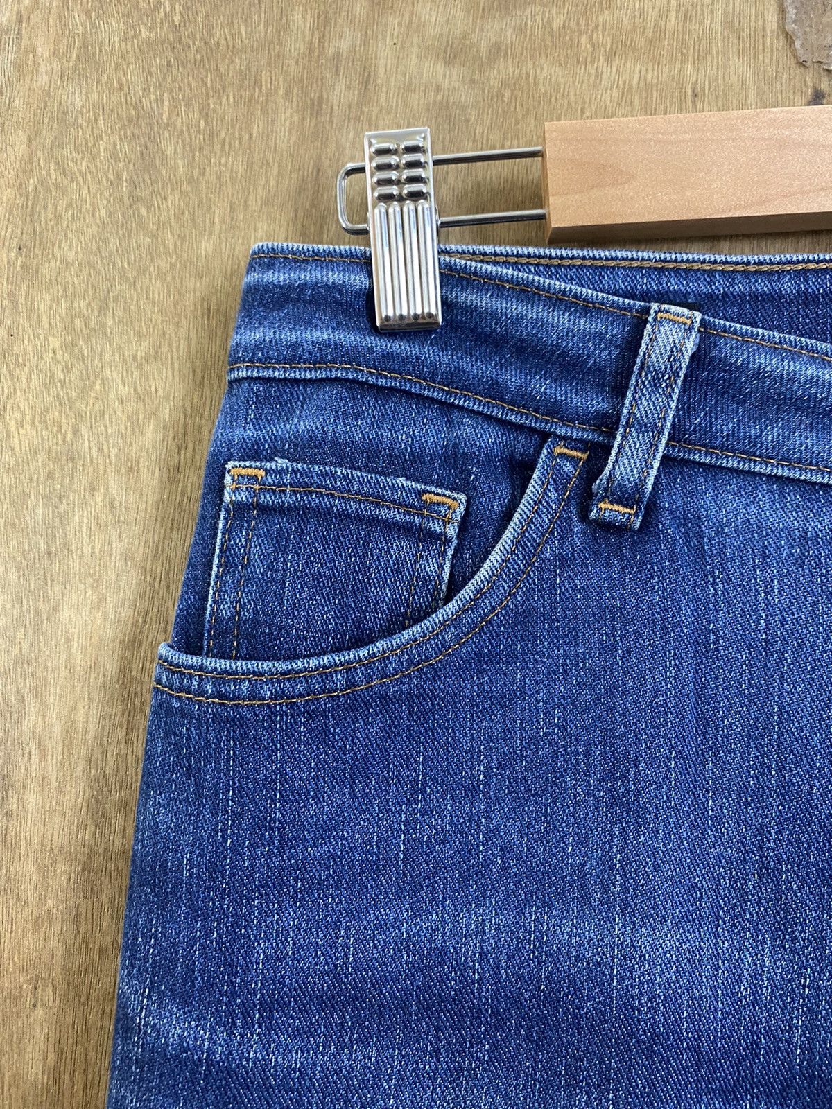 Edwin Something by Edwin Blue Distressed Denim Pants #B549 Size US 26 / EU 42 - 4 Thumbnail