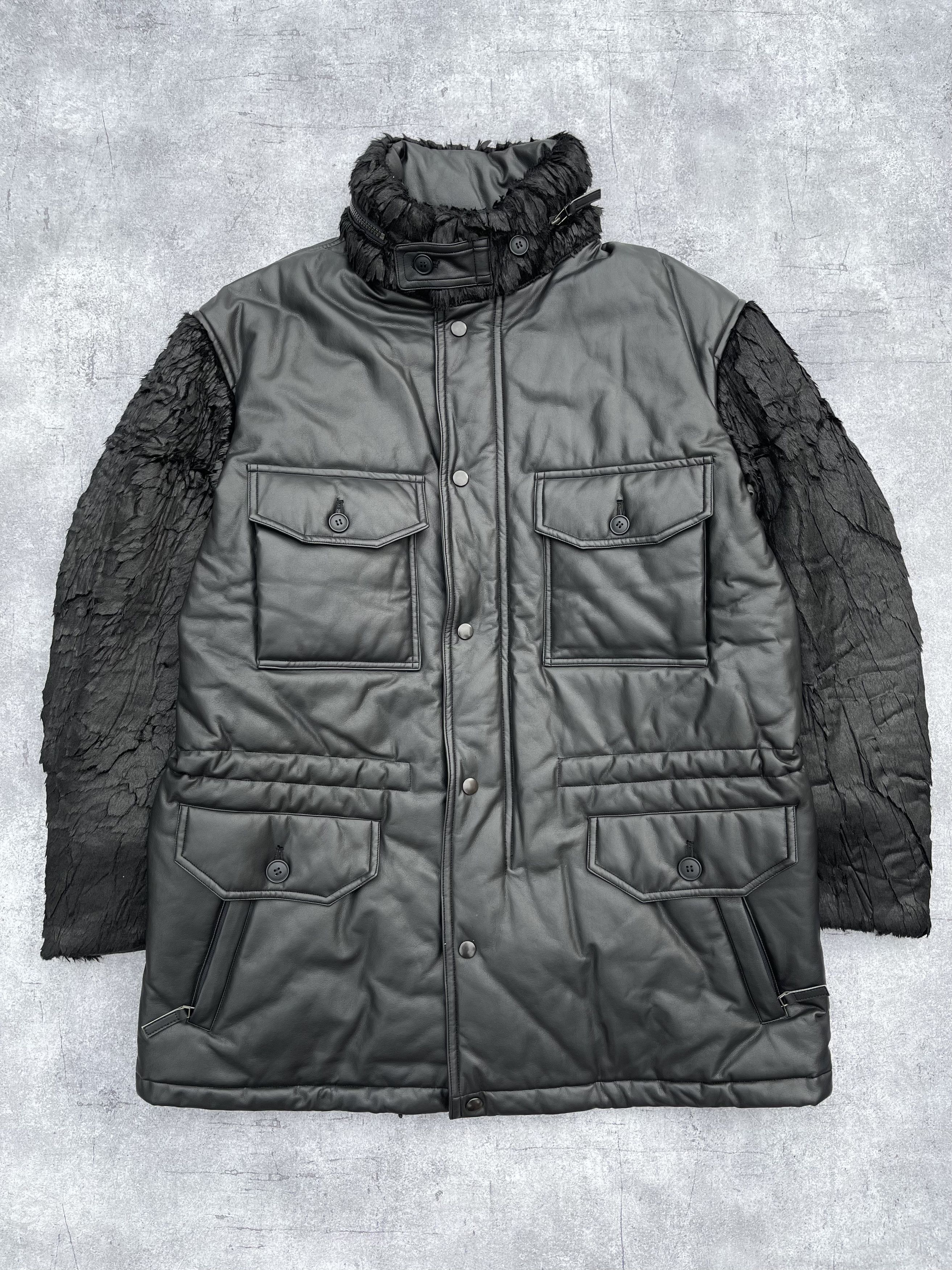 image of Issey Miyake A/w1997 Gorrila Hooded Parka in Black, Men's (Size Medium)