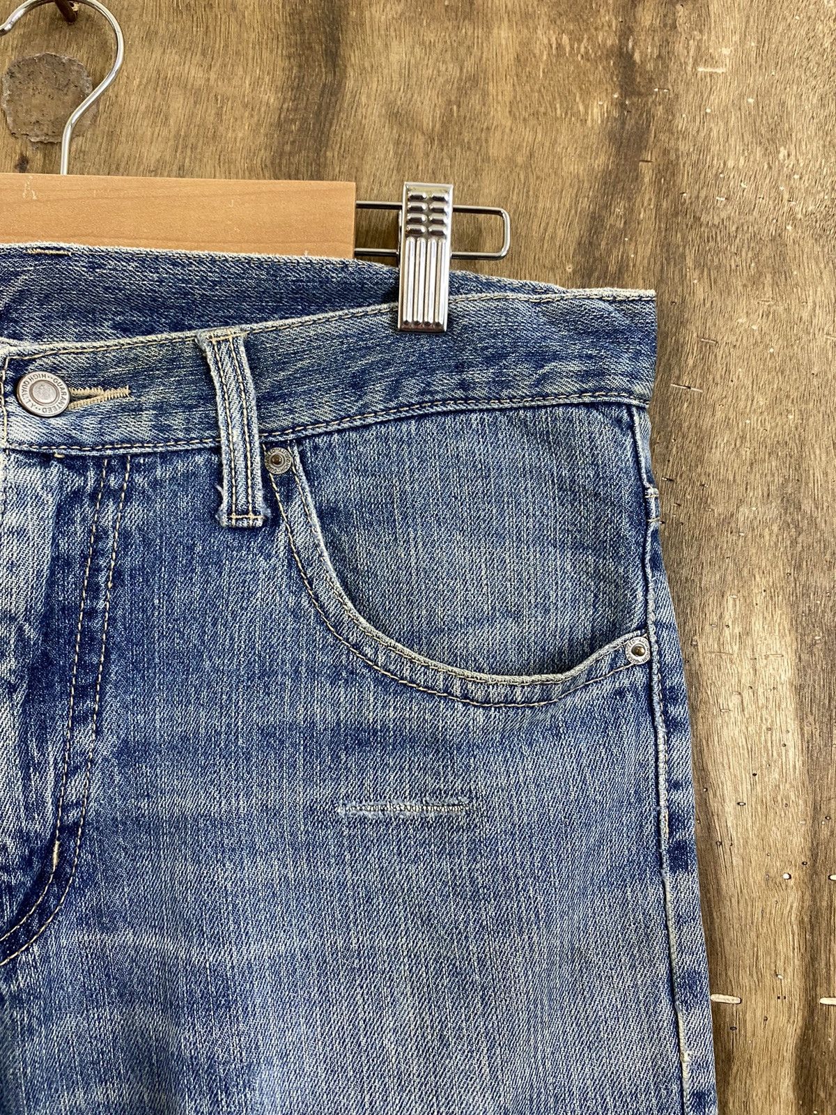 Japanese Brand DLS Japanese Brand Blue Distressed Denim #BB548 Size US 32 / EU 48 - 5 Thumbnail