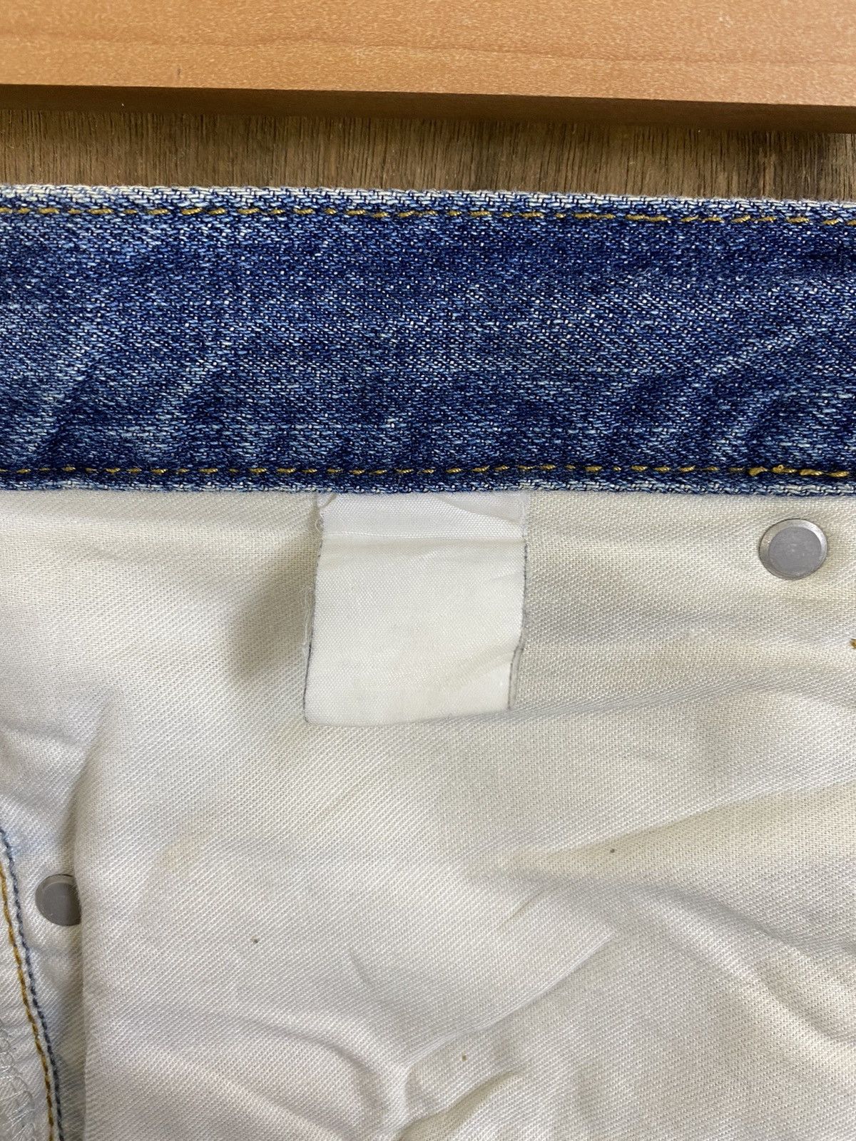 Japanese Brand DLS Uniqlo Blue Distressed Denim Pants #BB547 Size US 31 - 14 Thumbnail