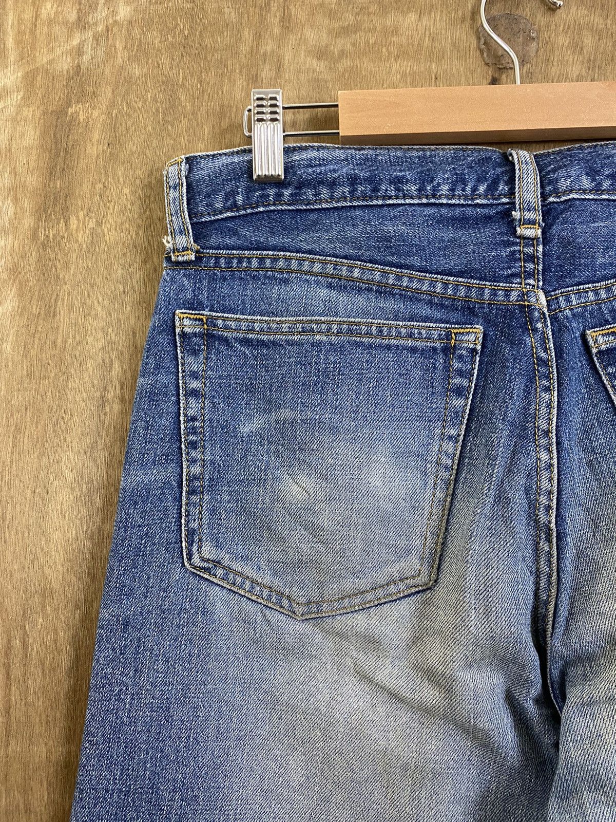 Japanese Brand DLS Uniqlo Blue Distressed Denim Pants #BB547 Size US 31 - 9 Thumbnail