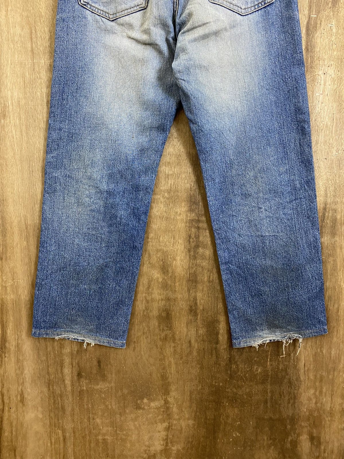 Japanese Brand DLS Uniqlo Blue Distressed Denim Pants #BB547 Size US 31 - 8 Thumbnail