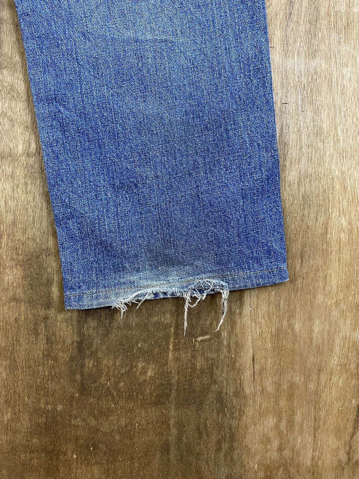 Japanese Brand DLS Uniqlo Blue Distressed Denim Pants #BB547 Size US 31 - 12 Thumbnail