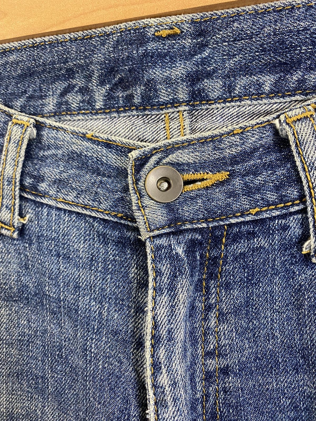 Japanese Brand DLS Uniqlo Blue Distressed Denim Pants #BB547 Size US 31 - 15 Thumbnail