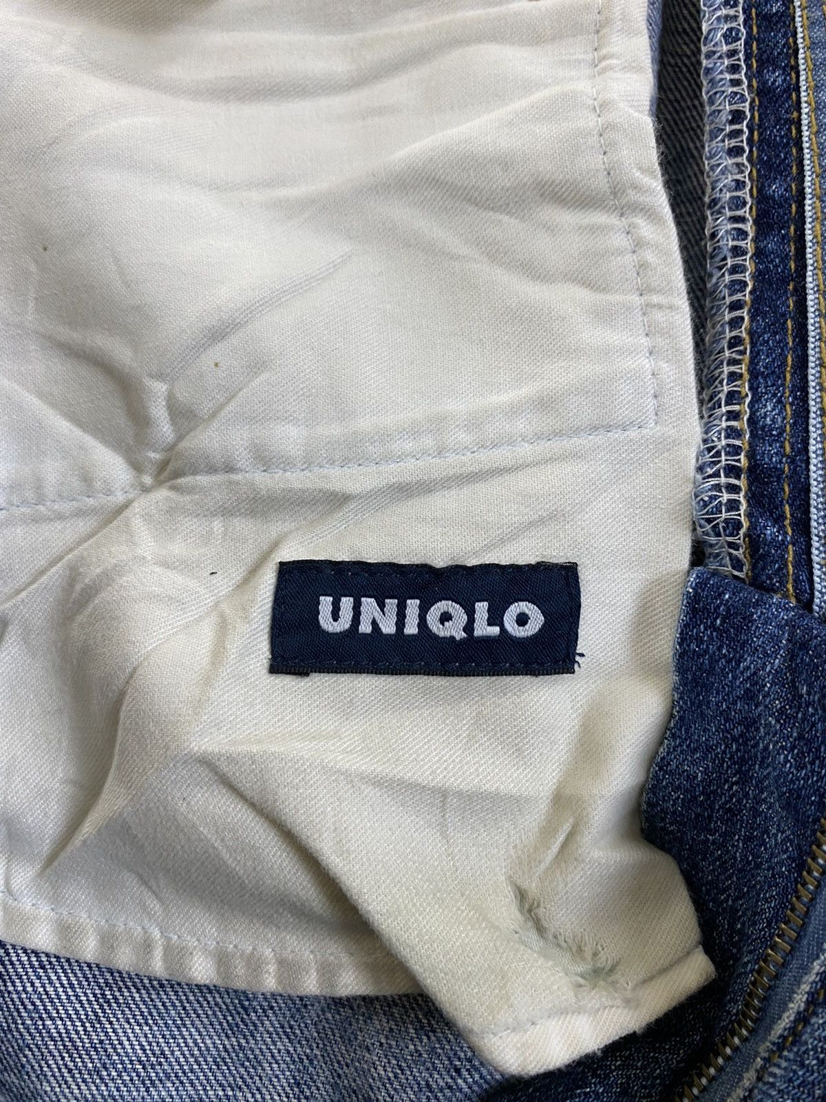 Japanese Brand DLS Uniqlo Blue Distressed Denim Pants #BB547 Size US 31 - 13 Thumbnail