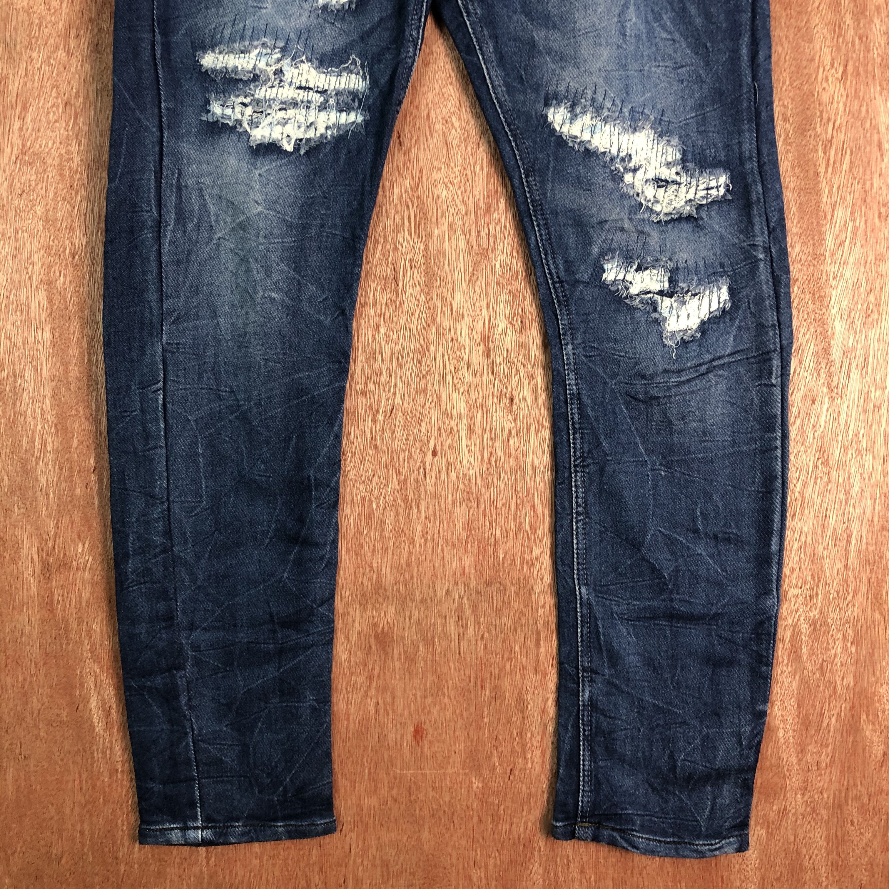 Japanese Brand Rubik Distressed Denim jeans Pants #c091 Size US 28 / EU 44 - 3 Thumbnail