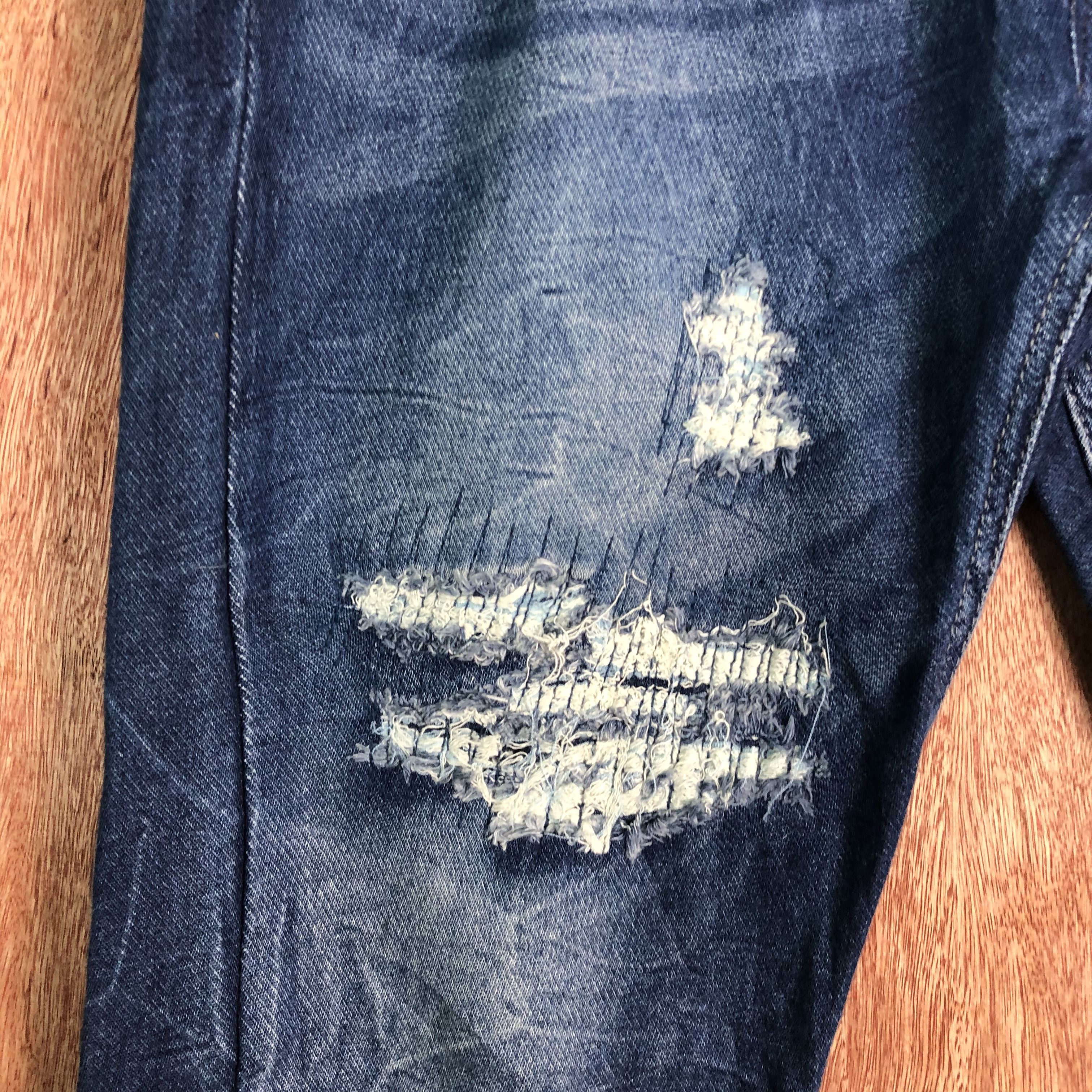 Japanese Brand Rubik Distressed Denim jeans Pants #c091 Size US 28 / EU 44 - 6 Thumbnail