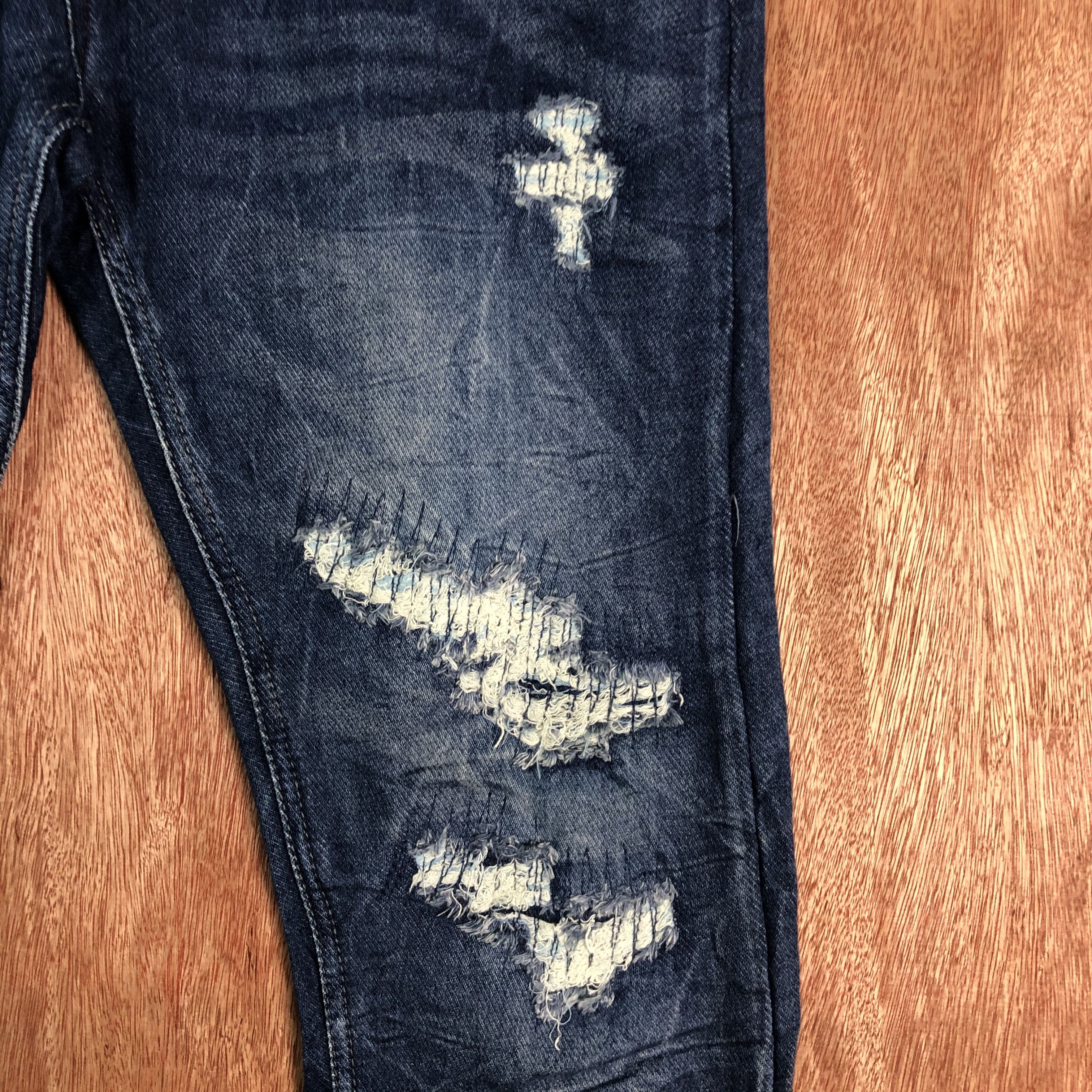 Japanese Brand Rubik Distressed Denim jeans Pants #c091 Size US 28 / EU 44 - 5 Thumbnail