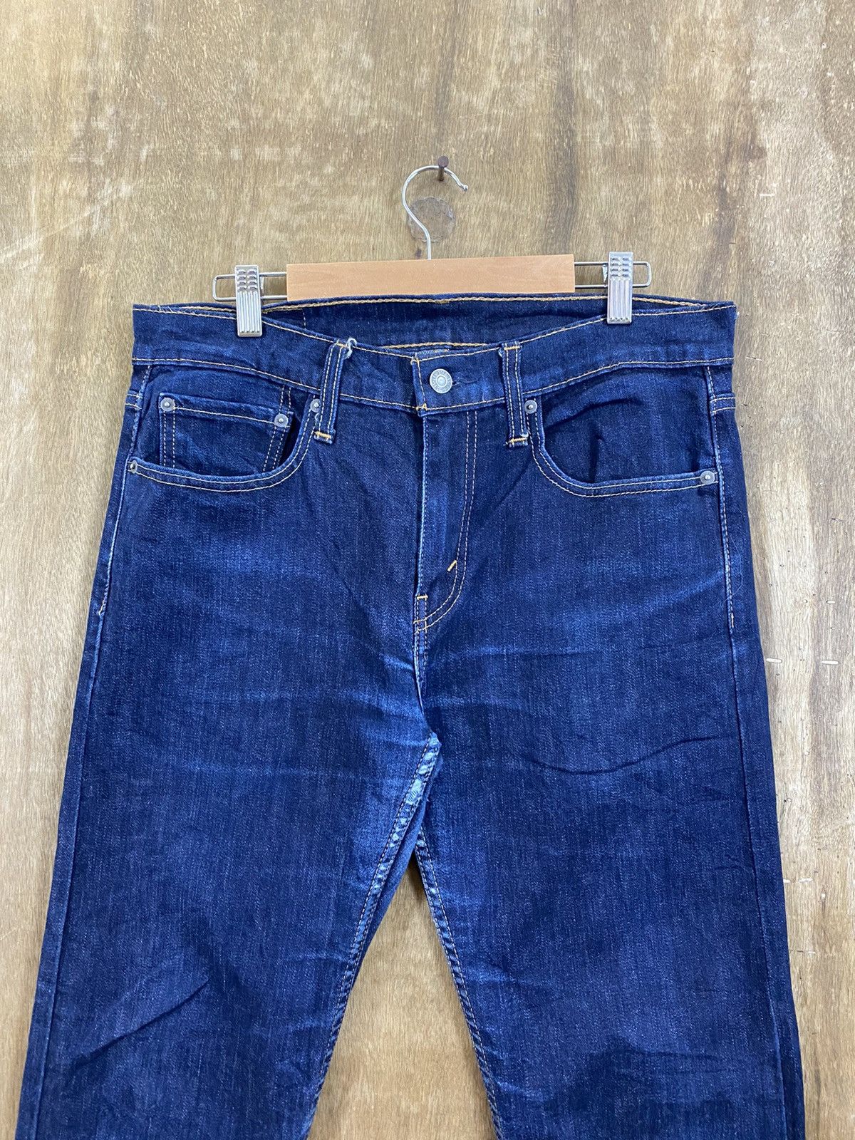 Levi's DLS 502 Levi’s Dark Blue Distressed Denim Pants #BB540 Size US 31 - 2 Thumbnail