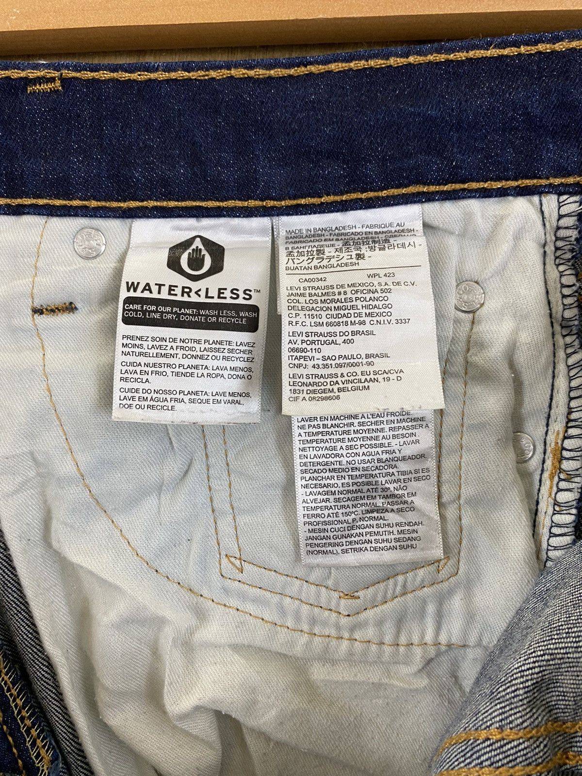 Levi's DLS 502 Levi’s Dark Blue Distressed Denim Pants #BB540 Size US 31 - 13 Thumbnail