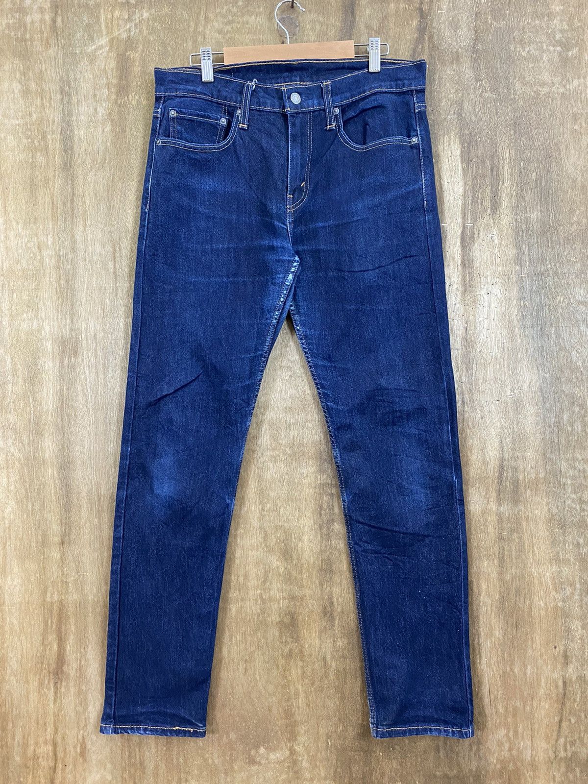 DLS 502 Levi's Dark Blue Distressed Denim Pants #BB540
