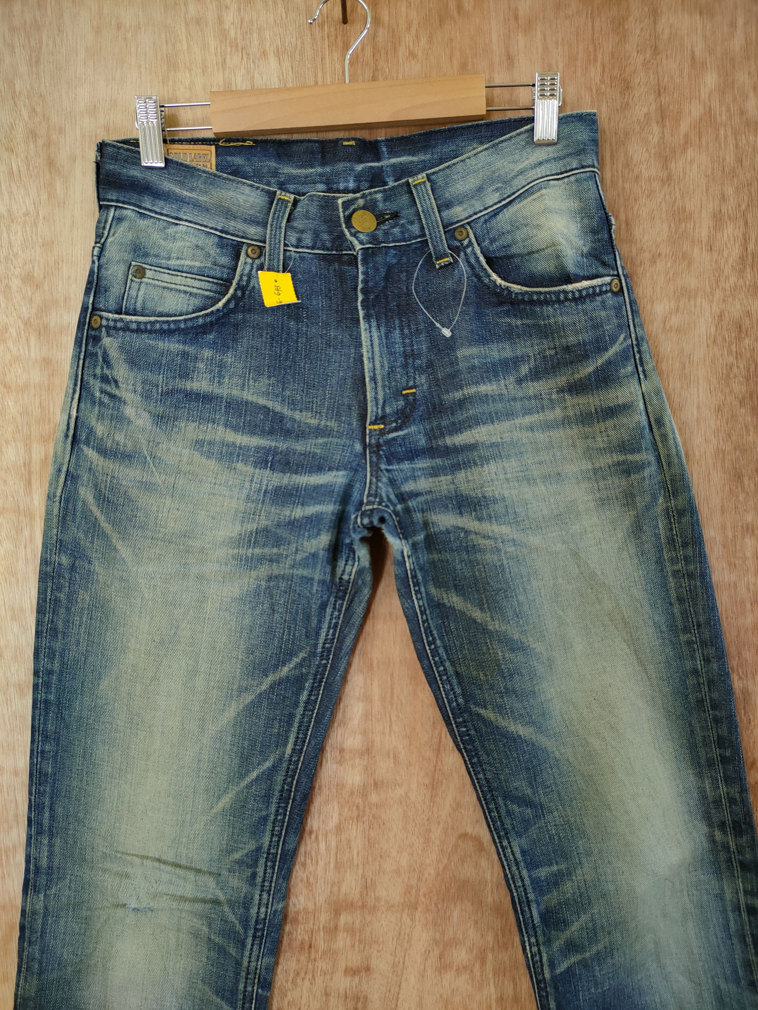 Lee Lee Vintage distressed faded denim jeans #46-643 Size US 27 - 3 Thumbnail