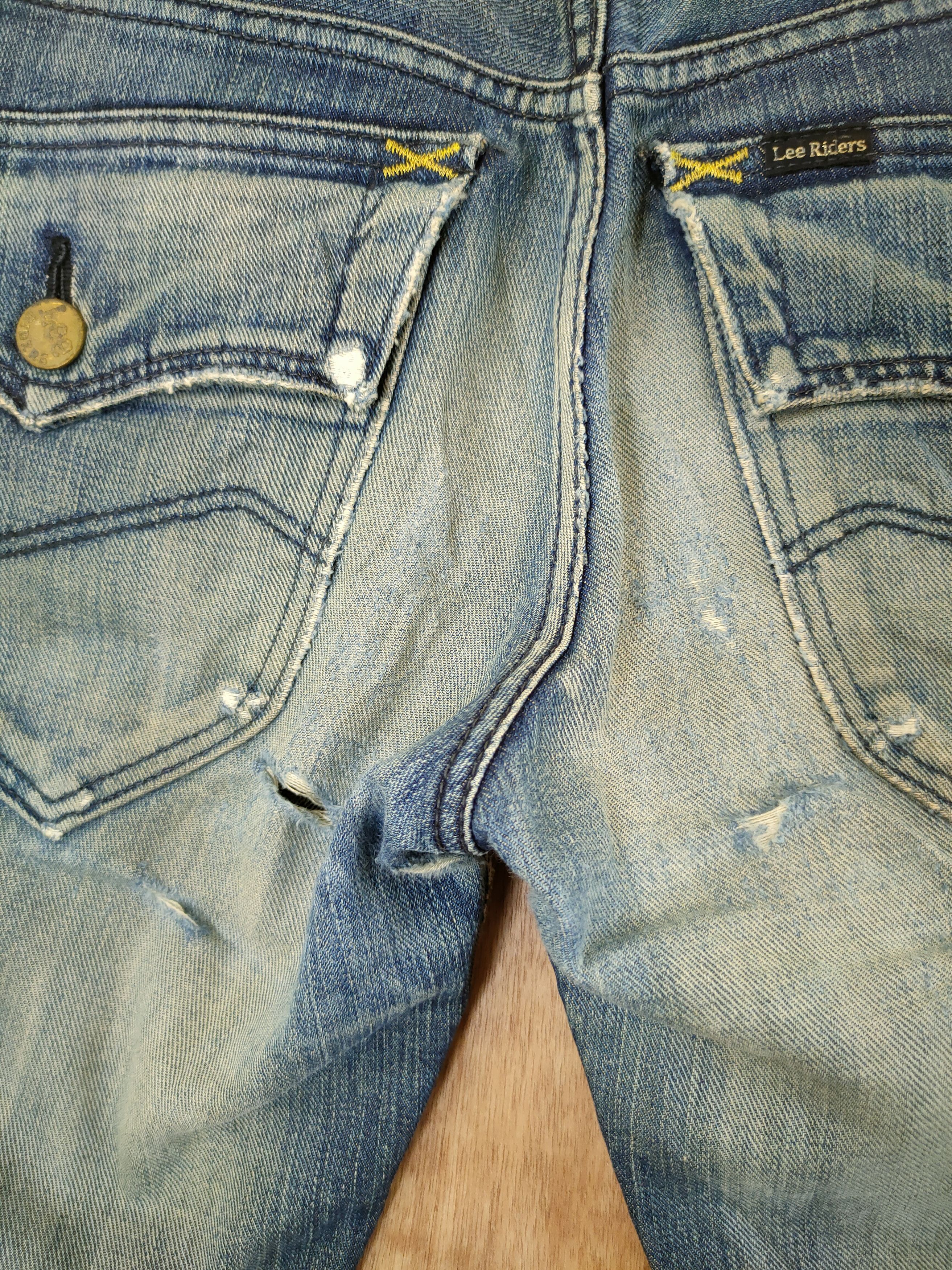 Lee Lee Vintage distressed faded denim jeans #46-643 Size US 27 - 8 Thumbnail