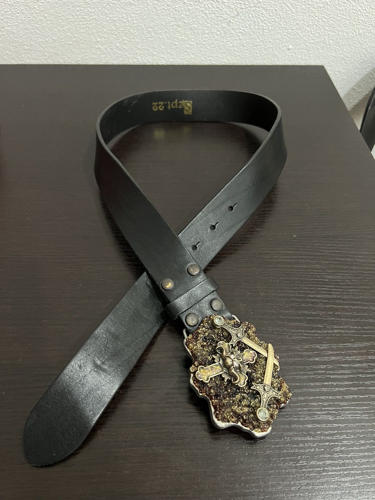 Leather × Seditionaries × Vintage Vintage Sept 22 Punk Rock Style Leather Buckle Belts Size ONE SIZE - 4 Thumbnail
