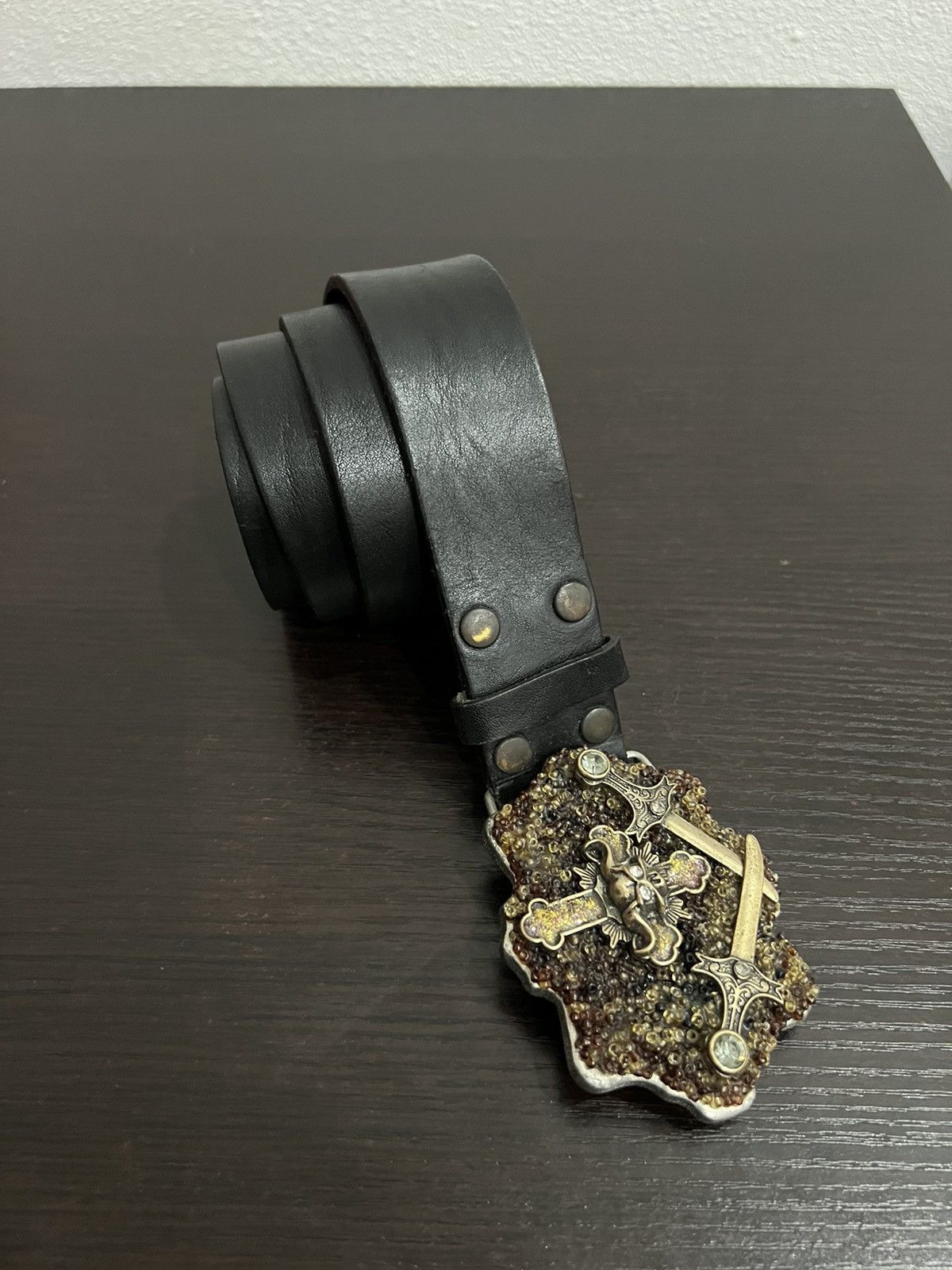Leather × Seditionaries × Vintage Vintage Sept 22 Punk Rock Style Leather Buckle Belts Size ONE SIZE - 2 Thumbnail