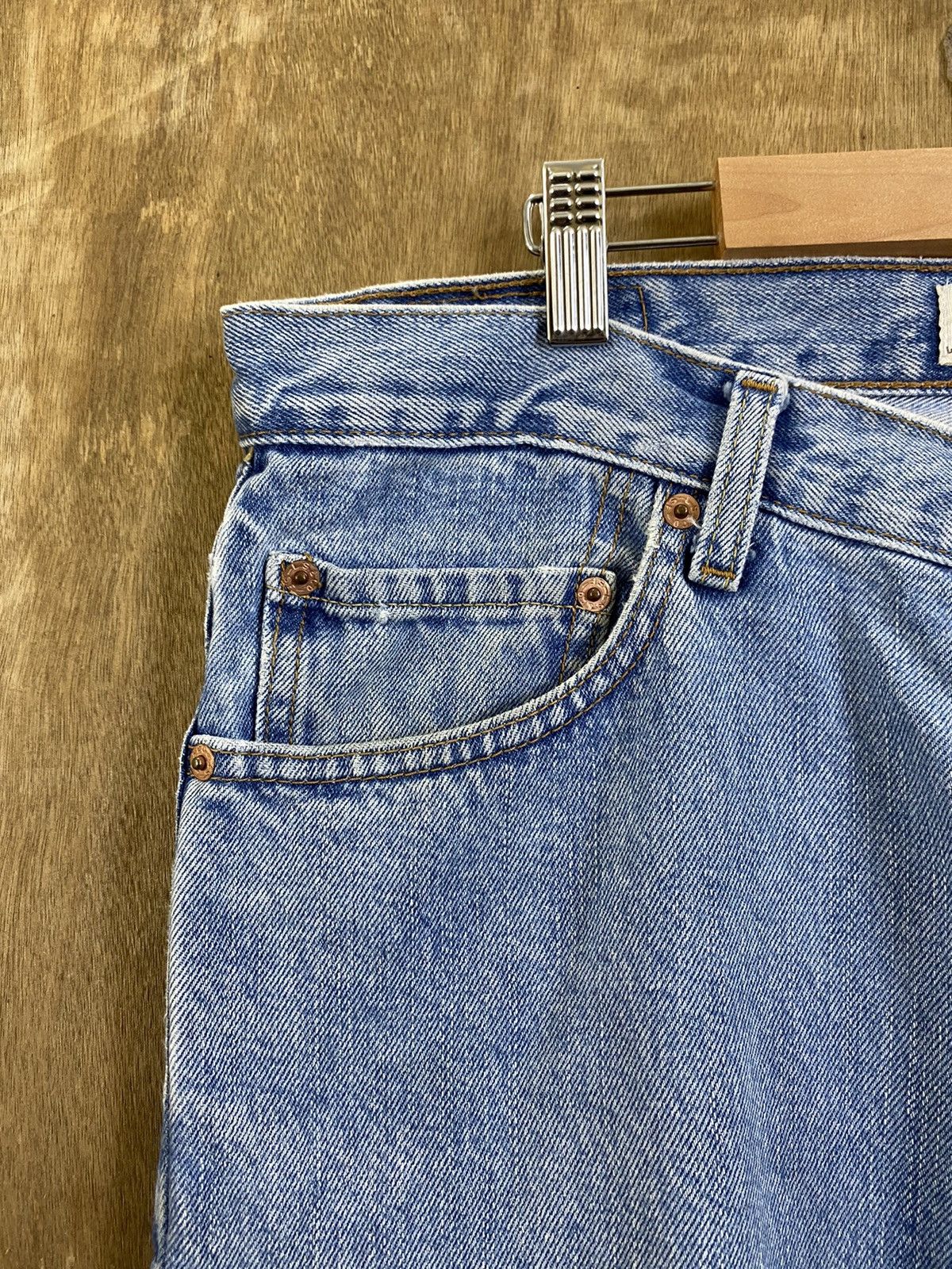 Levi's DLS 550 Levi’s Blue Distressed Denim Pants #BB543 Size US 34 / EU 50 - 4 Thumbnail