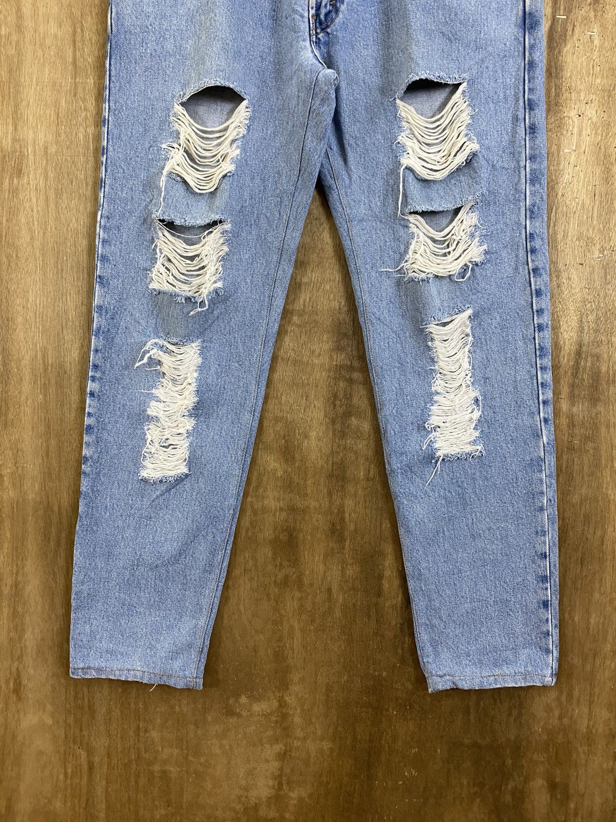 Levi's DLS 550 Levi’s Blue Distressed Denim Pants #BB543 Size US 34 / EU 50 - 3 Thumbnail
