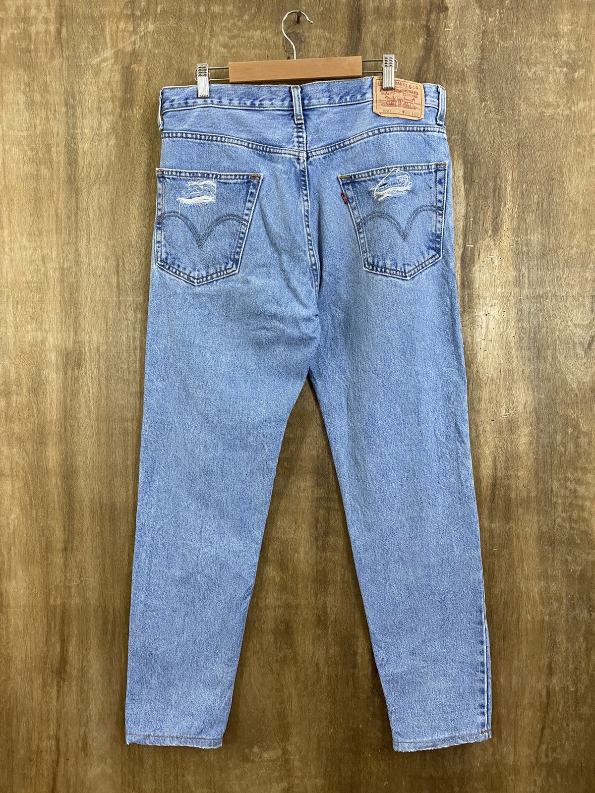 Levi's DLS 550 Levi’s Blue Distressed Denim Pants #BB543 Size US 34 / EU 50 - 9 Thumbnail