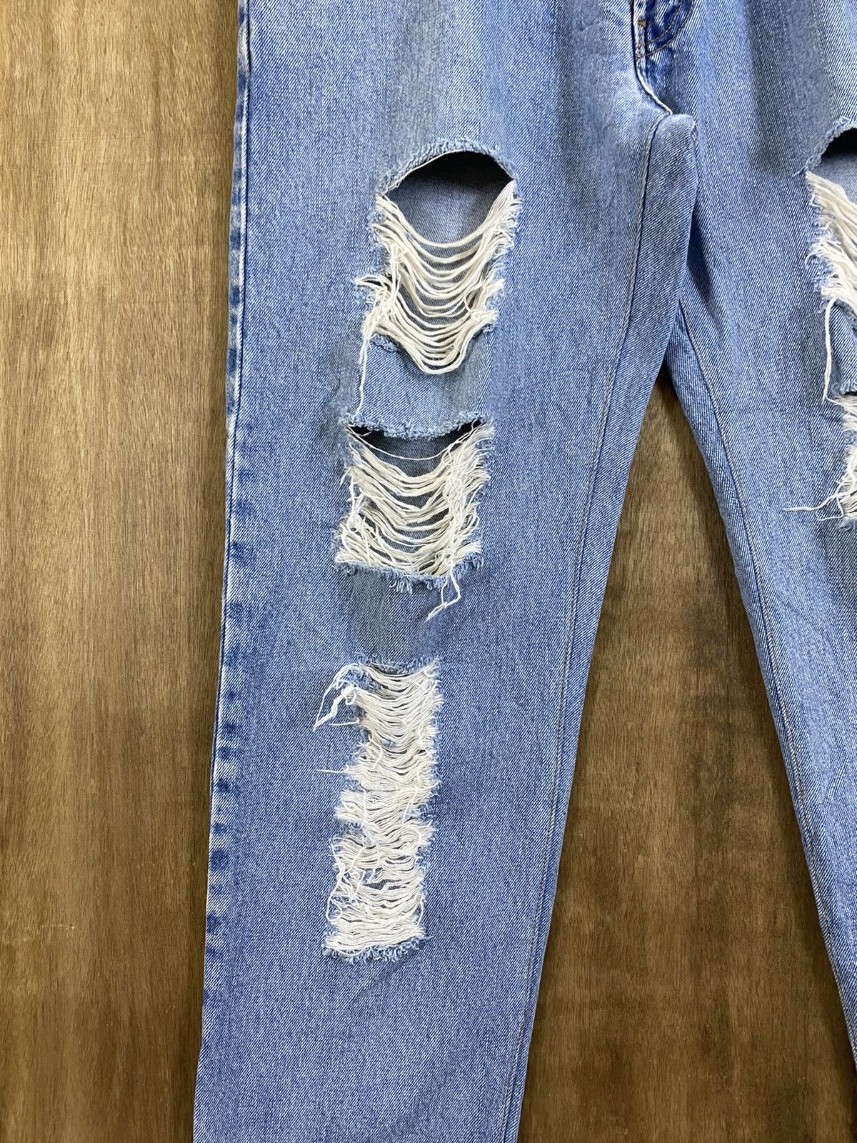 Levi's DLS 550 Levi’s Blue Distressed Denim Pants #BB543 Size US 34 / EU 50 - 6 Thumbnail