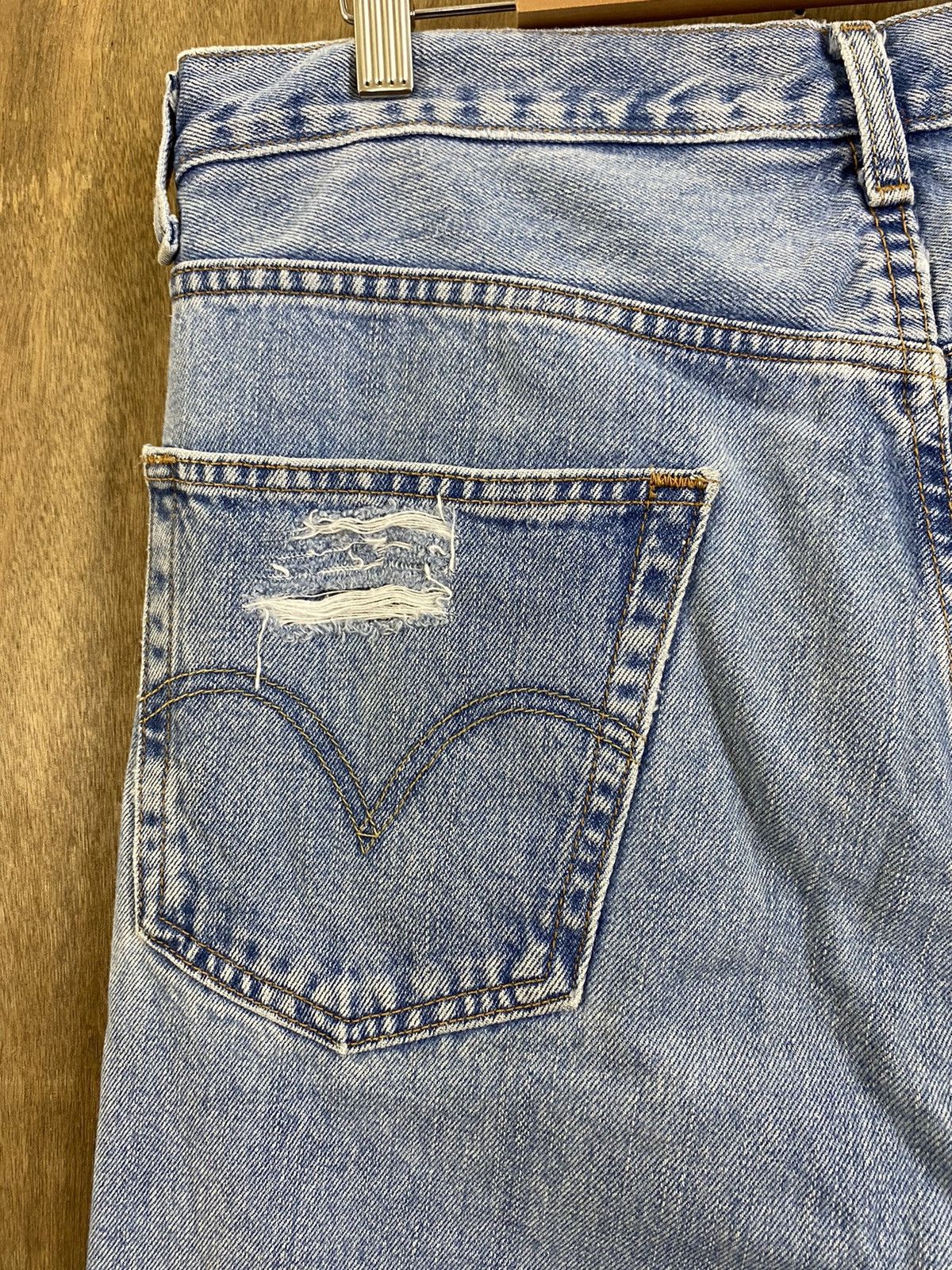 Levi's DLS 550 Levi’s Blue Distressed Denim Pants #BB543 Size US 34 / EU 50 - 12 Thumbnail