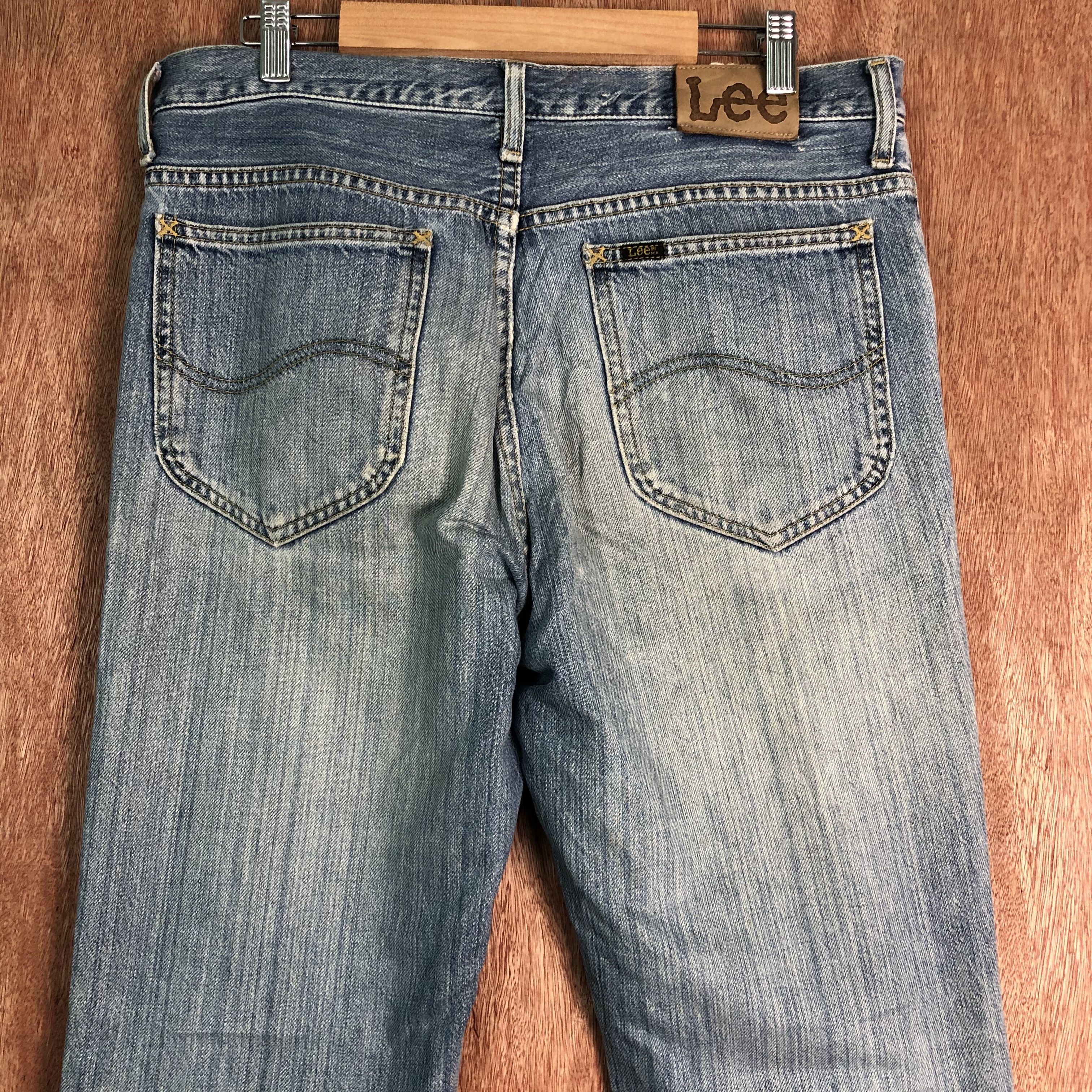 Lee DLL Lee Rider Pathwork distressed Denim jeans Pants #c090 Size US 33 - 9 Thumbnail